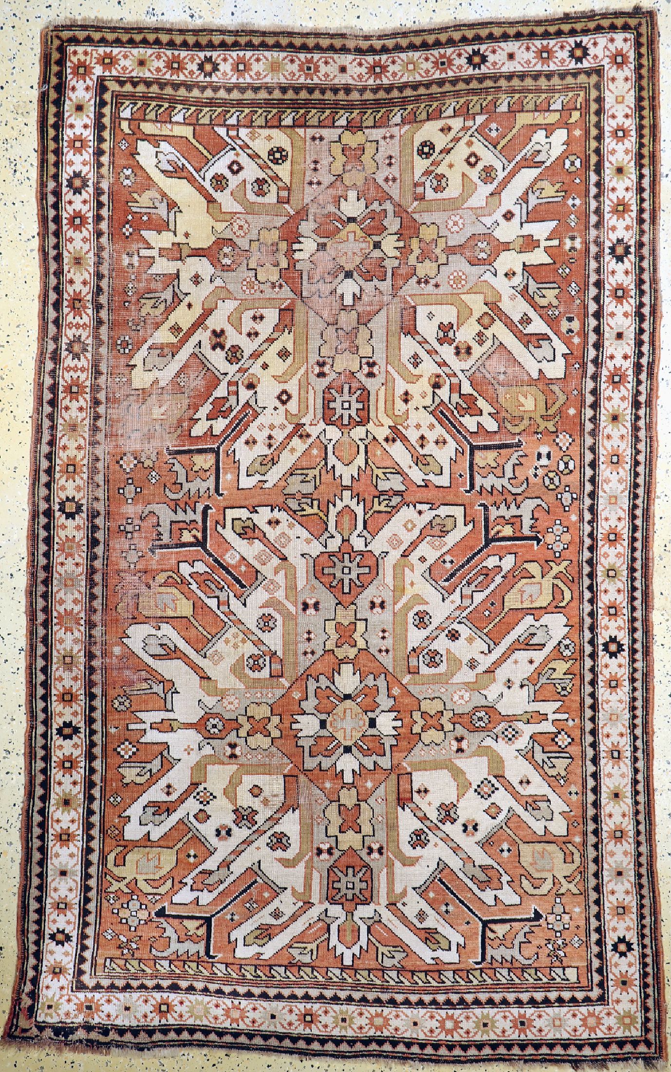 Tschelaberd"Adler-Kazak", Kaukasus, 19.Jhd,Wolle auf Wolle, ca. 235 x 144 cm, EHZ: 4