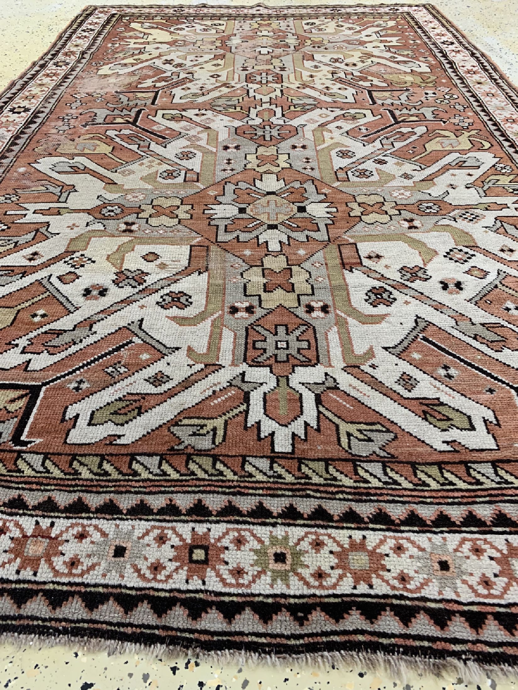 Detail c: Tschelaberd"Adler-Kazak", Kaukasus, 19.Jhd,Wolle auf Wolle, ca. 235 x 144 cm, EHZ: 4