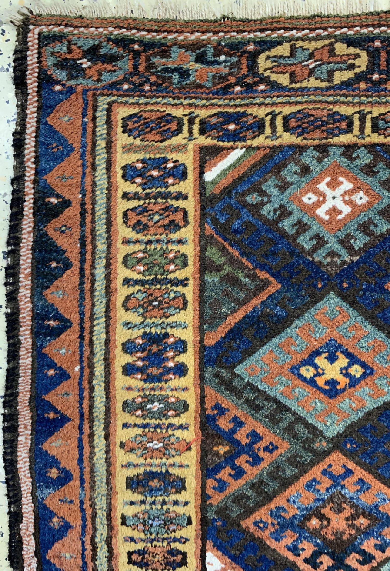 Detail b: Jaf antik, Persien, um 1900, Wolle auf Wolle, ca. 80 x 102 cm, EHZ: 3