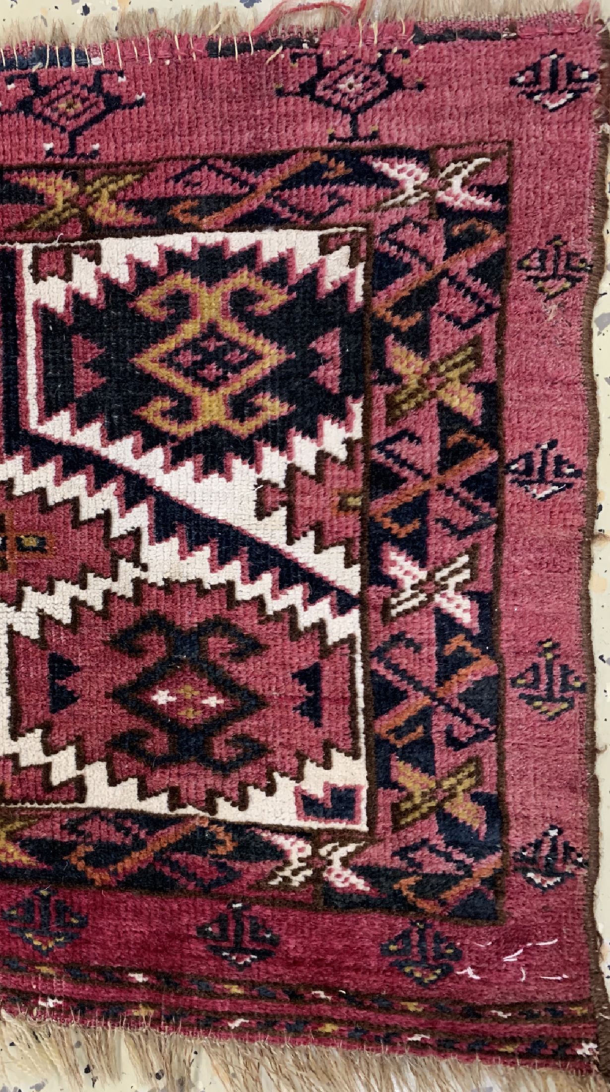 Detail a: Antiker Torba, Turkmenistan, 19.Jhd, Wolle auf Wolle, ca. 123 x 45 cm, EHZ: 3