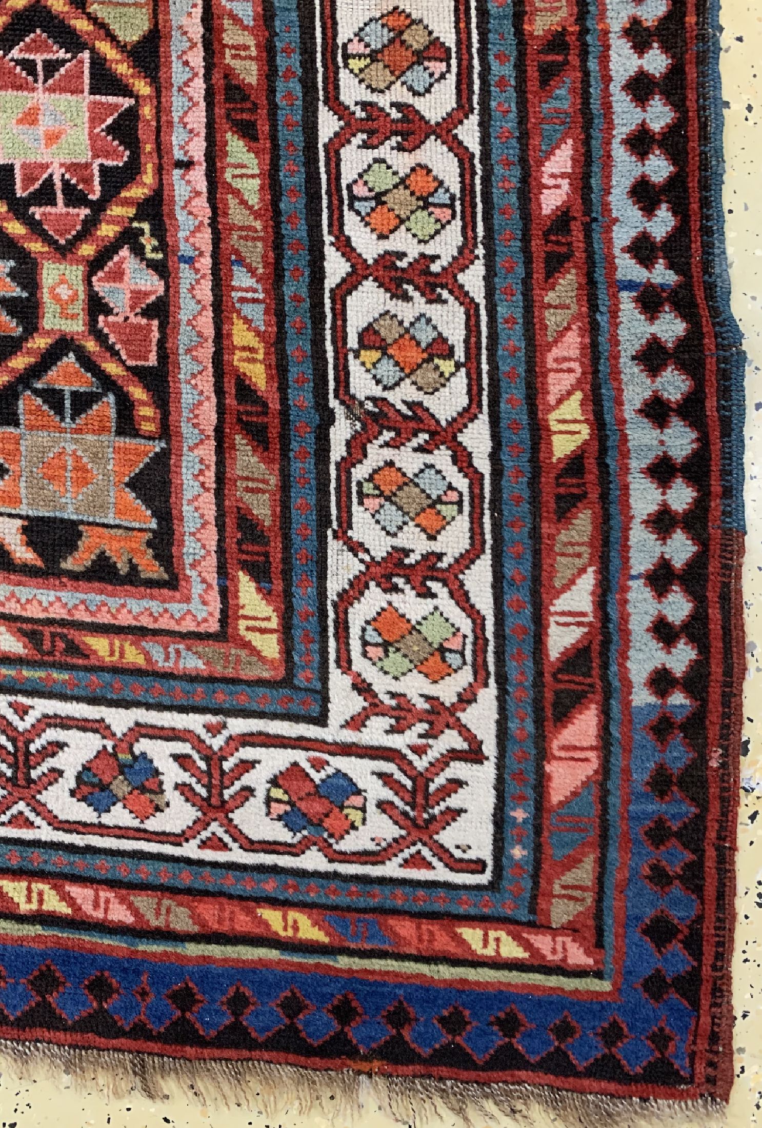 Detail a: Antiker Talisch, Kaukasus, 19.Jhd, Wolle auf Wolle, ca. 331 x 108 cm, EHZ: 3
