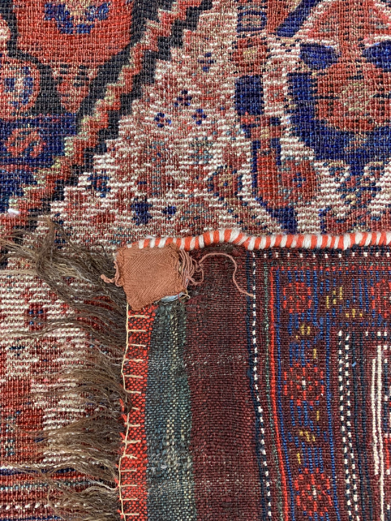 Detail e: Antiker Khamseh, Persien, 19.Jhd, Wolle aufWolle, ca. 275 x 200 cm, EHZ: 3-4