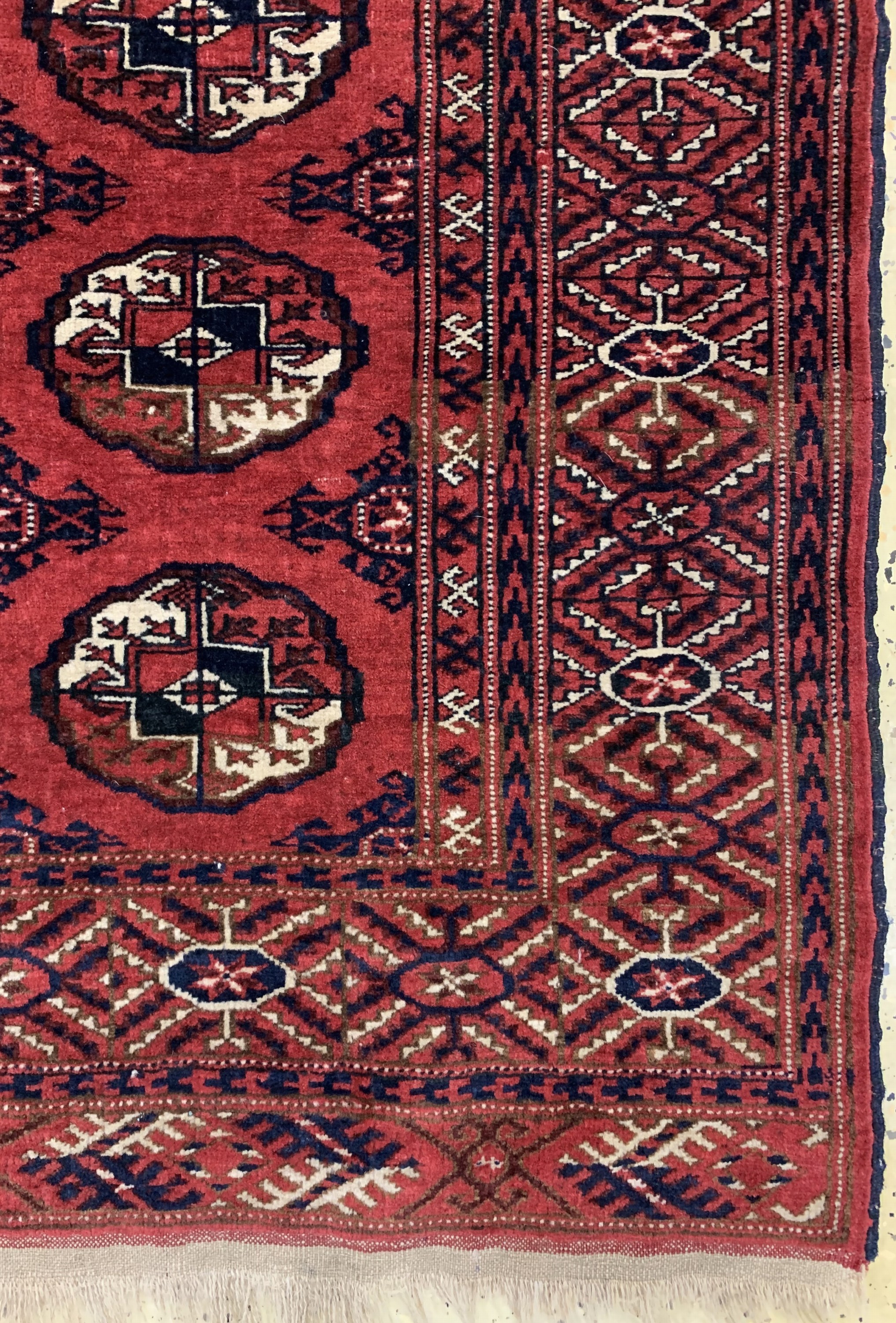 Detail a: Herdteppich, Turkmenistan, um 1940, Wolle auf Wolle, ca. 110 x 88 cm, EHZ: 2
