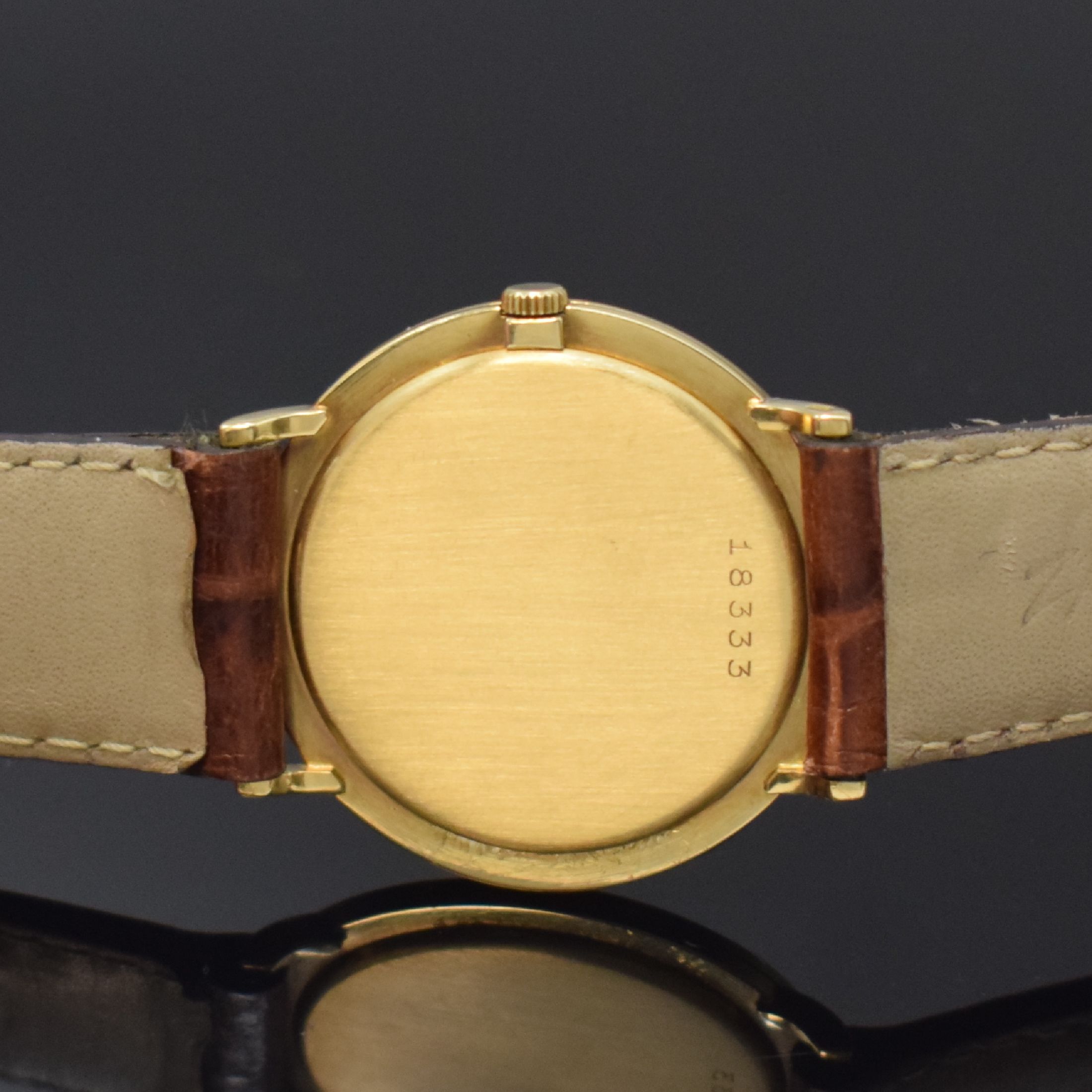 Detail c: AUDEMARS PIGUET seltene Armbanduhr "Disco Volante" in GG 750/000, Schweiz um 1955, Handaufzug, Boden aufgedr., Lünette m. Std.- Ind., ...