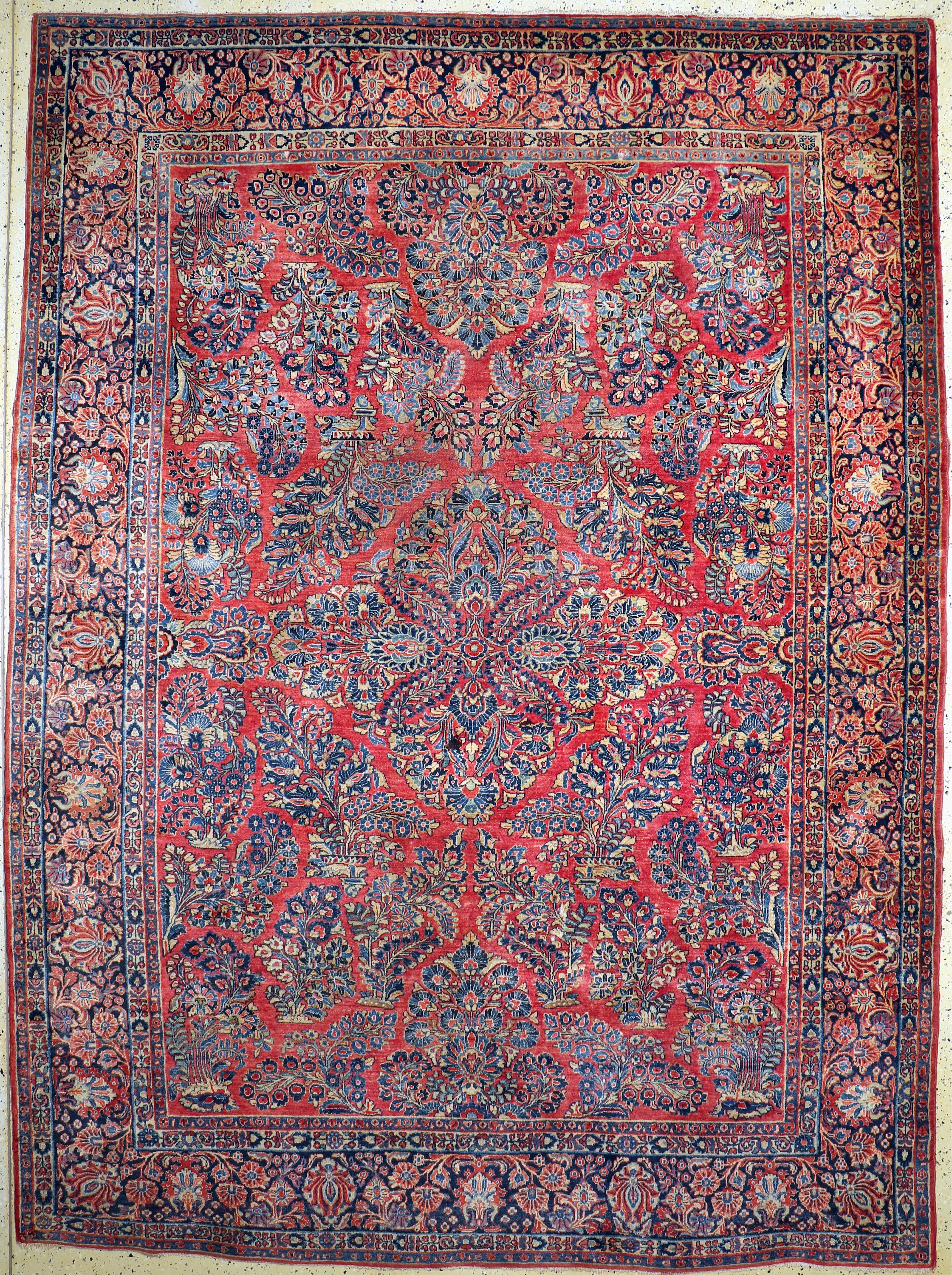 Us Re-Import Sarogh, Persien, um 1910/1920,Wolle auf Baumwolle, ca. 360 x 265 cm, EHZ: 3