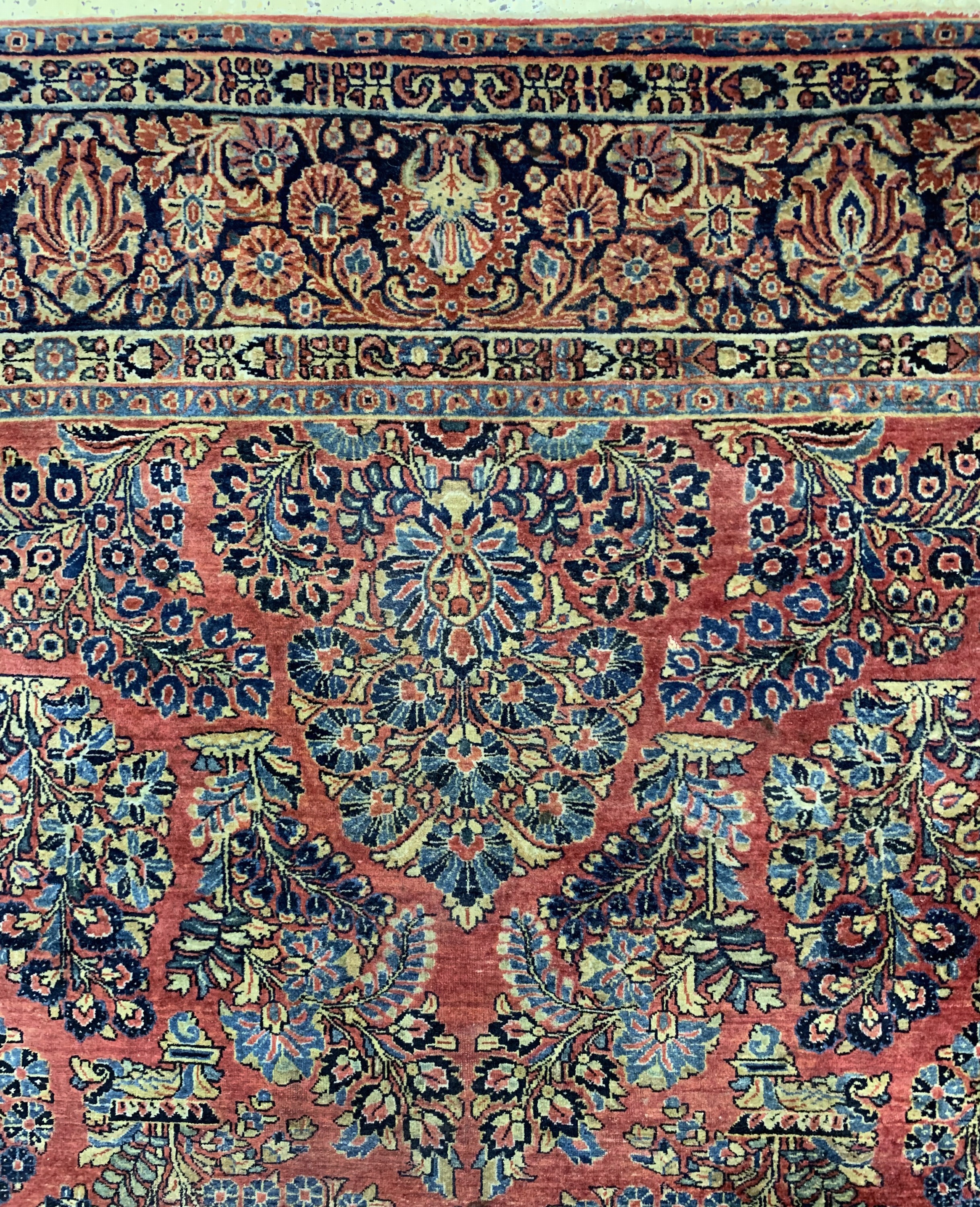 Detail c: Us Re-Import Sarogh, Persien, um 1910/1920,Wolle auf Baumwolle, ca. 360 x 265 cm, EHZ: 3