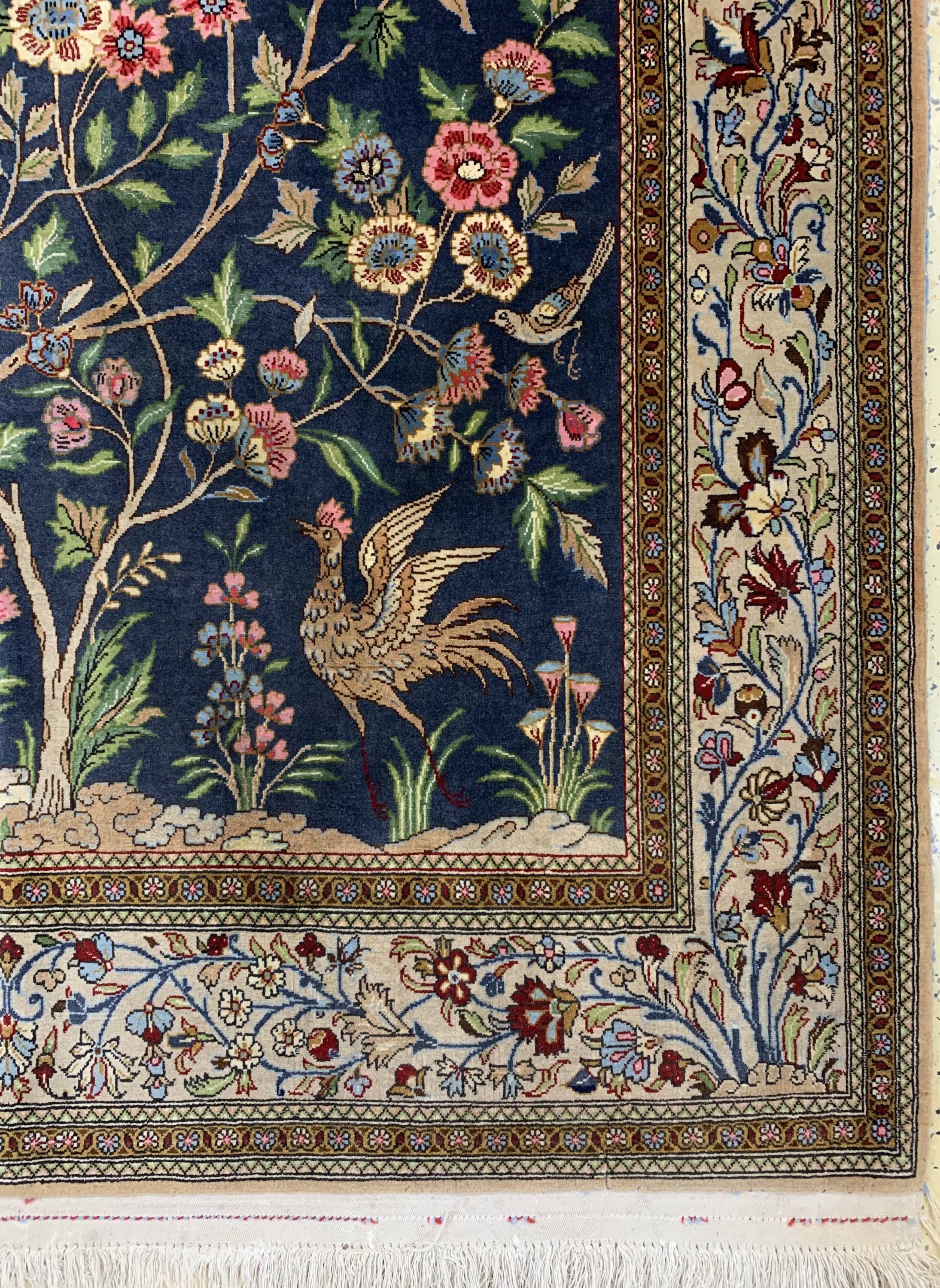 Detail a: Ghom Kork, Persien, um 1960, Korkwolle mit Seide, ca. 230 x 140 cm, EHZ: 2