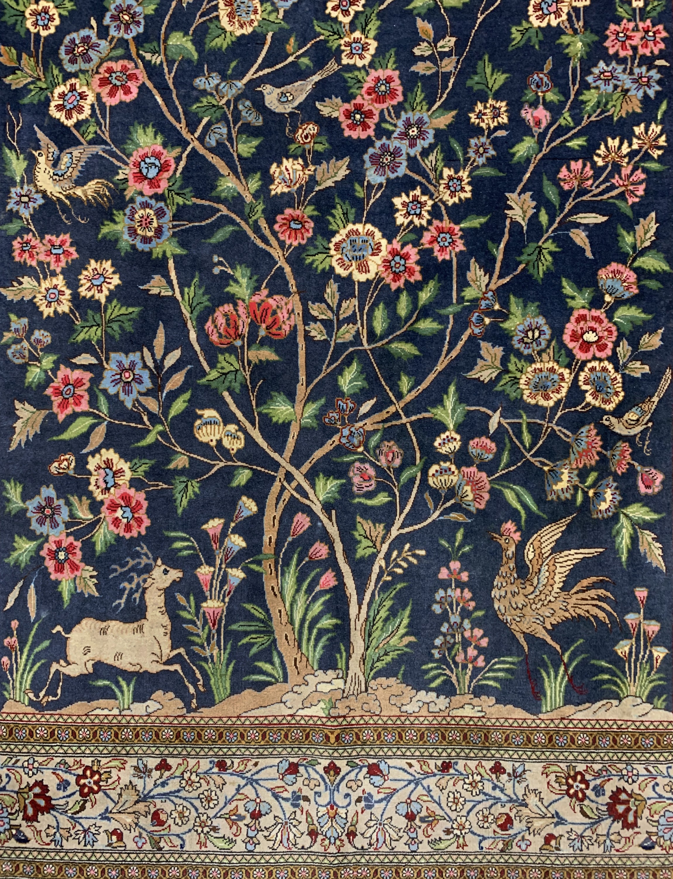 Detail b: Ghom Kork, Persien, um 1960, Korkwolle mit Seide, ca. 230 x 140 cm, EHZ: 2