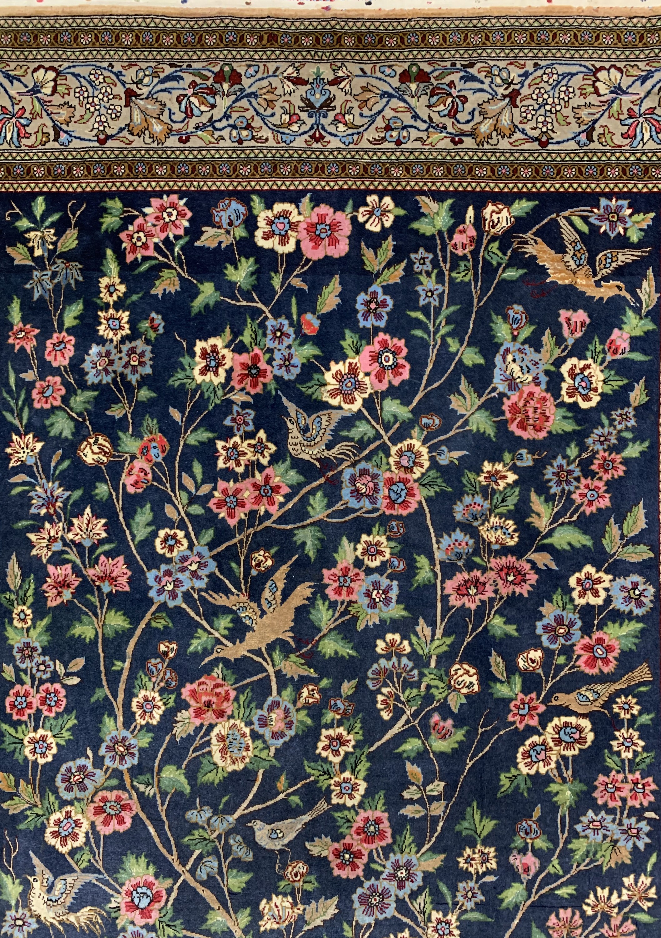 Detail c: Ghom Kork, Persien, um 1960, Korkwolle mit Seide, ca. 230 x 140 cm, EHZ: 2