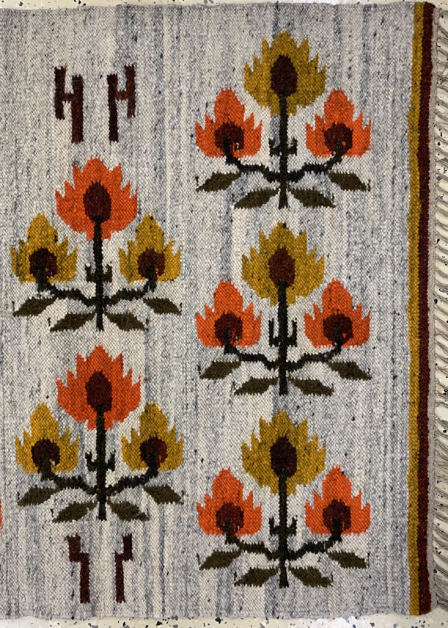 Detail a: Künstler Kelim, Polen, ca. 40 Jahre, Wolle auf Baumwolle, ca. 150 x 97 cm, EHZ: 1-2