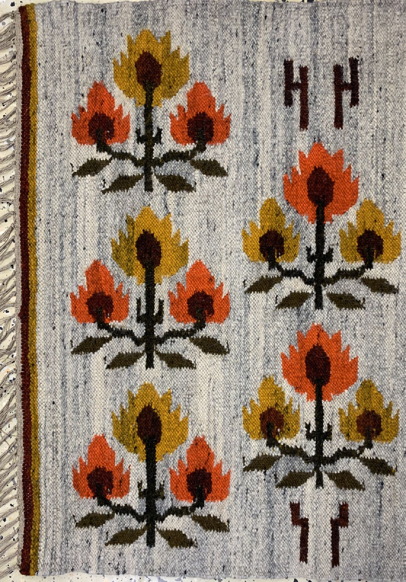 Detail b: Künstler Kelim, Polen, ca. 40 Jahre, Wolle auf Baumwolle, ca. 150 x 97 cm, EHZ: 1-2