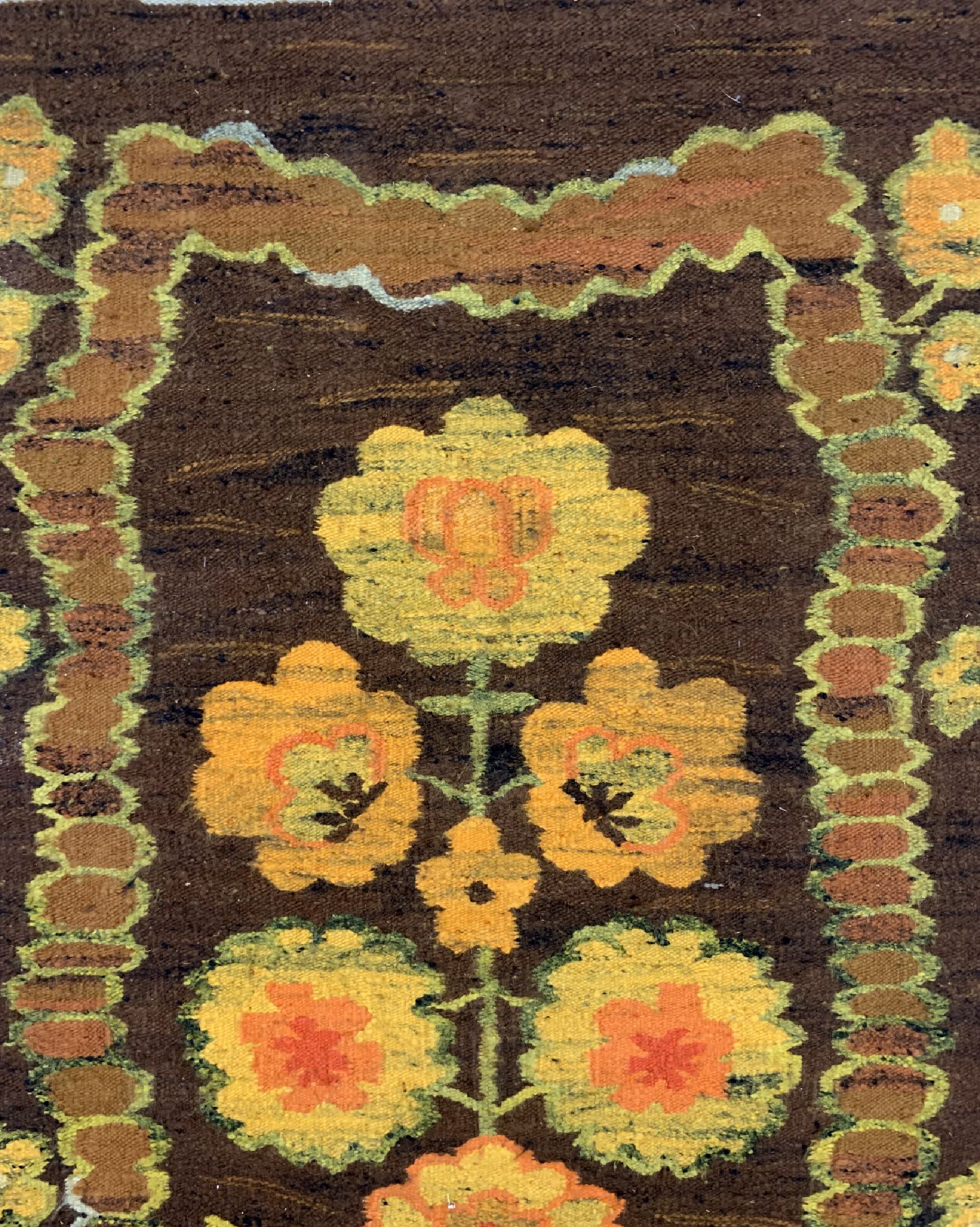 Detail b: Künstler Kelim, Polen, ca. 40 Jahre, Wolle auf Baumwolle, ca. 77 x 128 cm, EHZ: 1-2