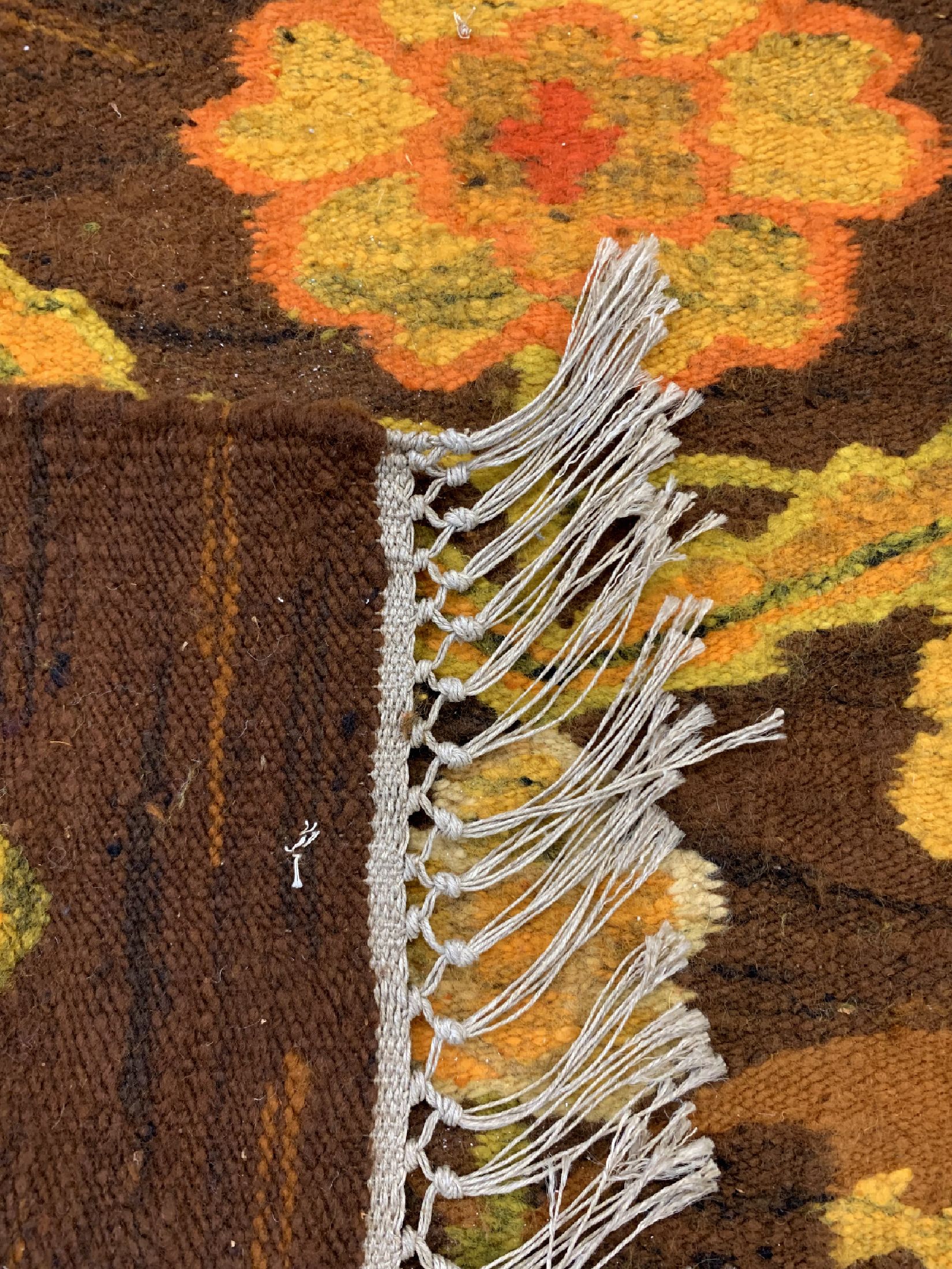 Detail d: Künstler Kelim, Polen, ca. 40 Jahre, Wolle auf Baumwolle, ca. 77 x 128 cm, EHZ: 1-2