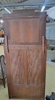 26743784d - Art Nouveau Vertiko, around 1900, mahogany veneer, 2 doors with square cut discs, top ...