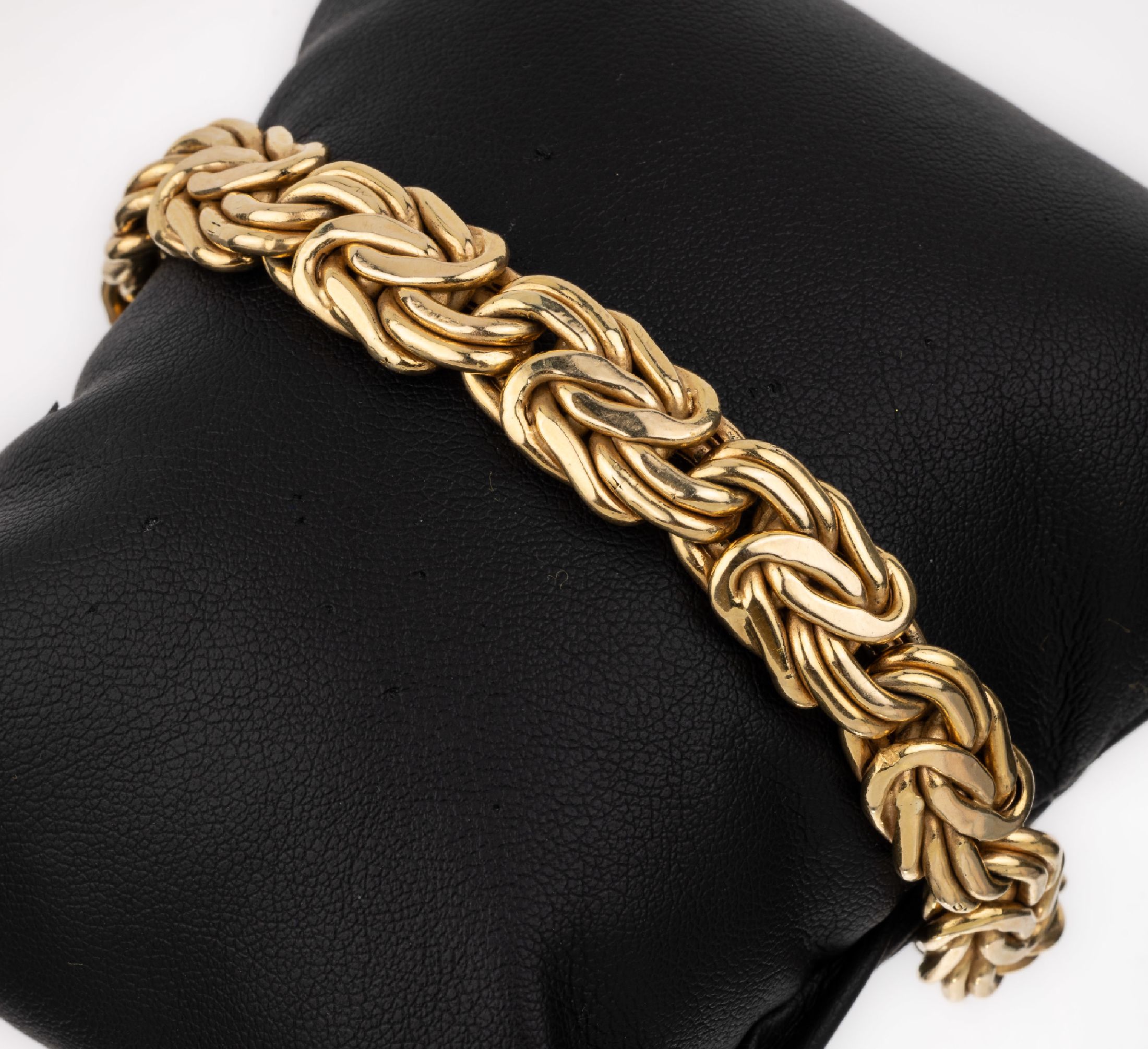 14 kt Gold Armband, GG 585/000, L. ca. 21 cm, Kastenschloss mit 2 Sicherheitsachten, ca.32.0 g