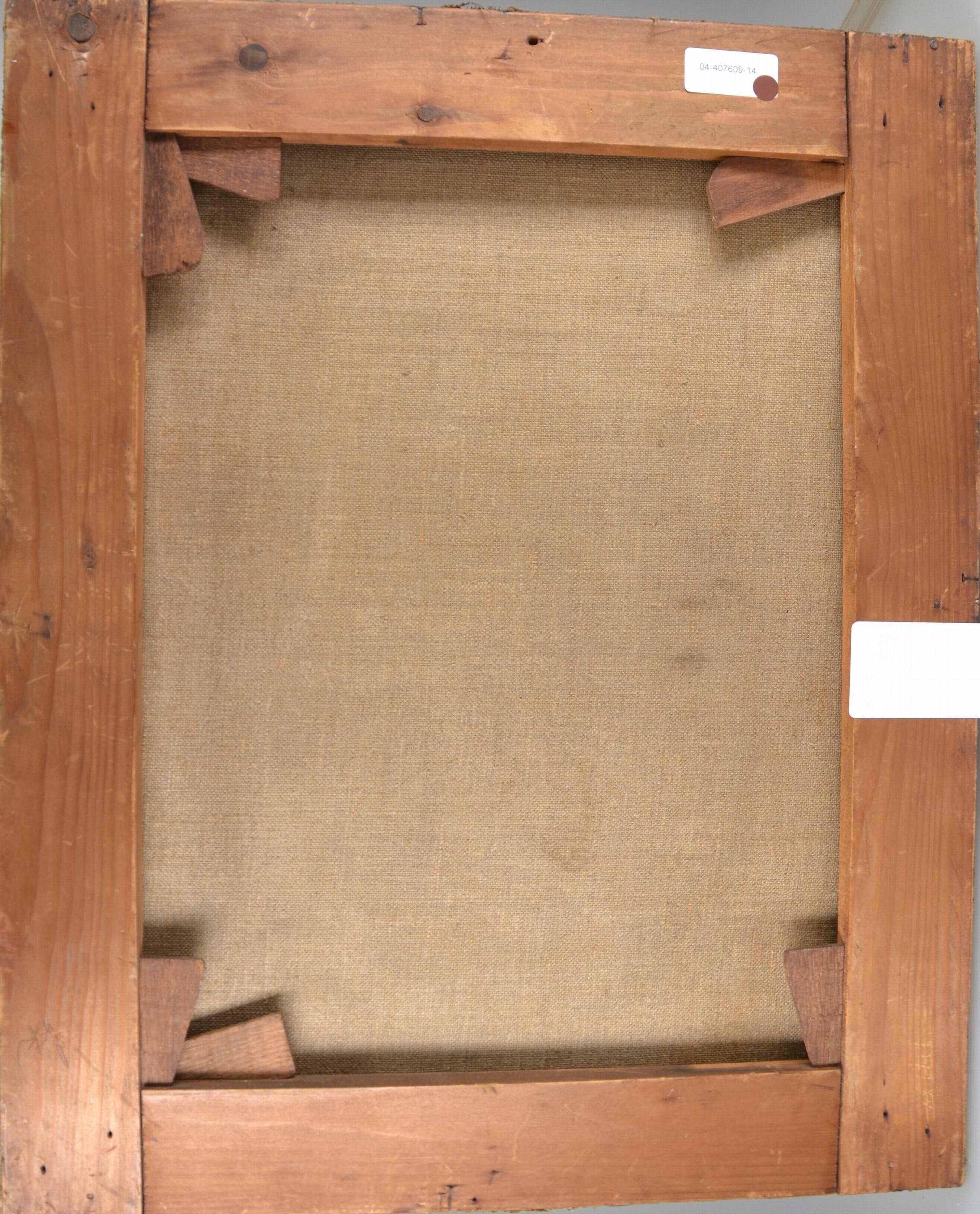 Detail d: G. Fuld o.ä., Porträtist des 19. Jh., En-face-Porträt eines bärtigen Mannes, Öl/Lwd, doubl., feine detailreiche Malerei mit gekonntem Inkarnat ...