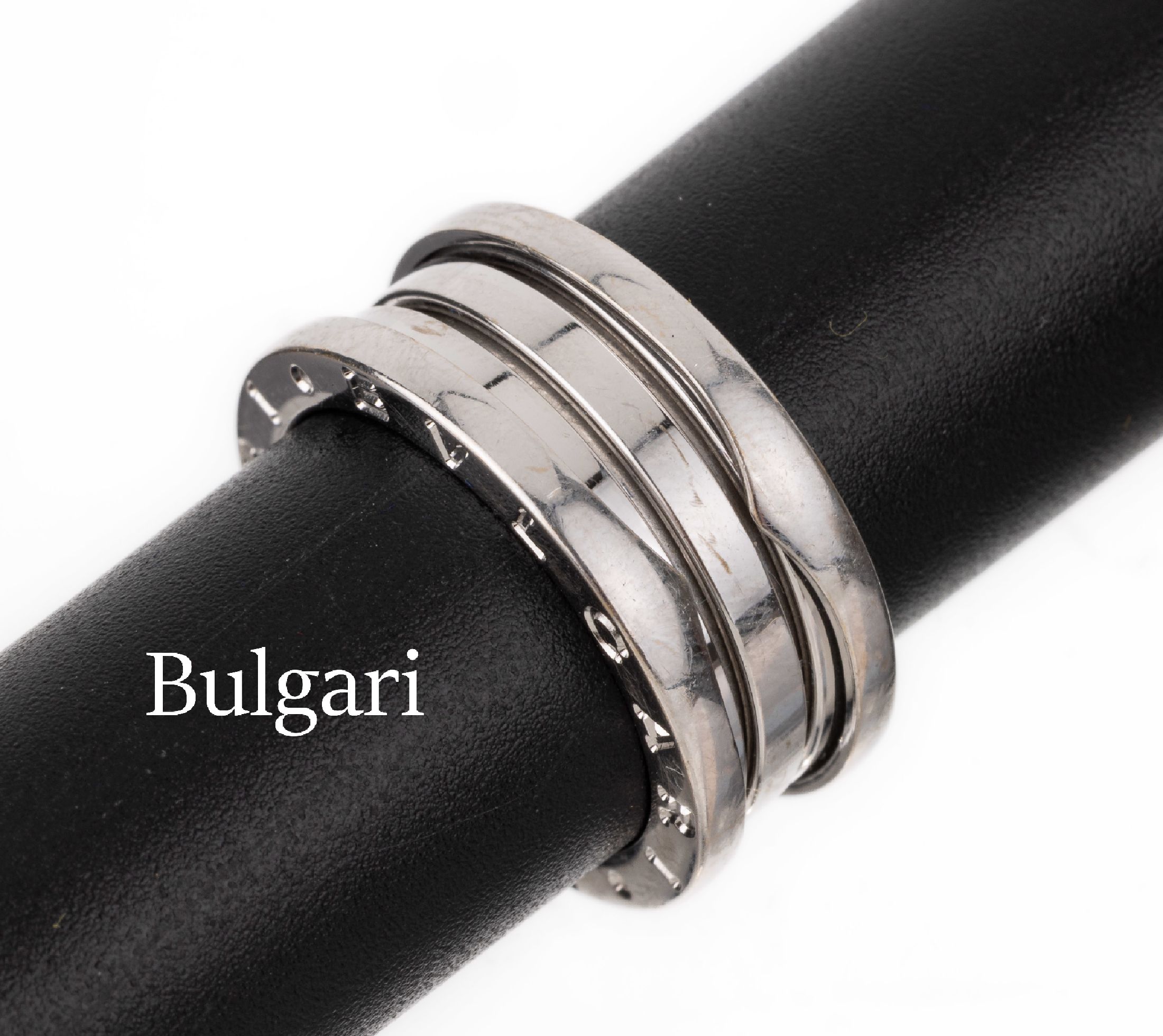 18 kt Gold BULGARI Ring, WG 750/000, Serie B Zero, sign., ca. 9.8 g, RW 54