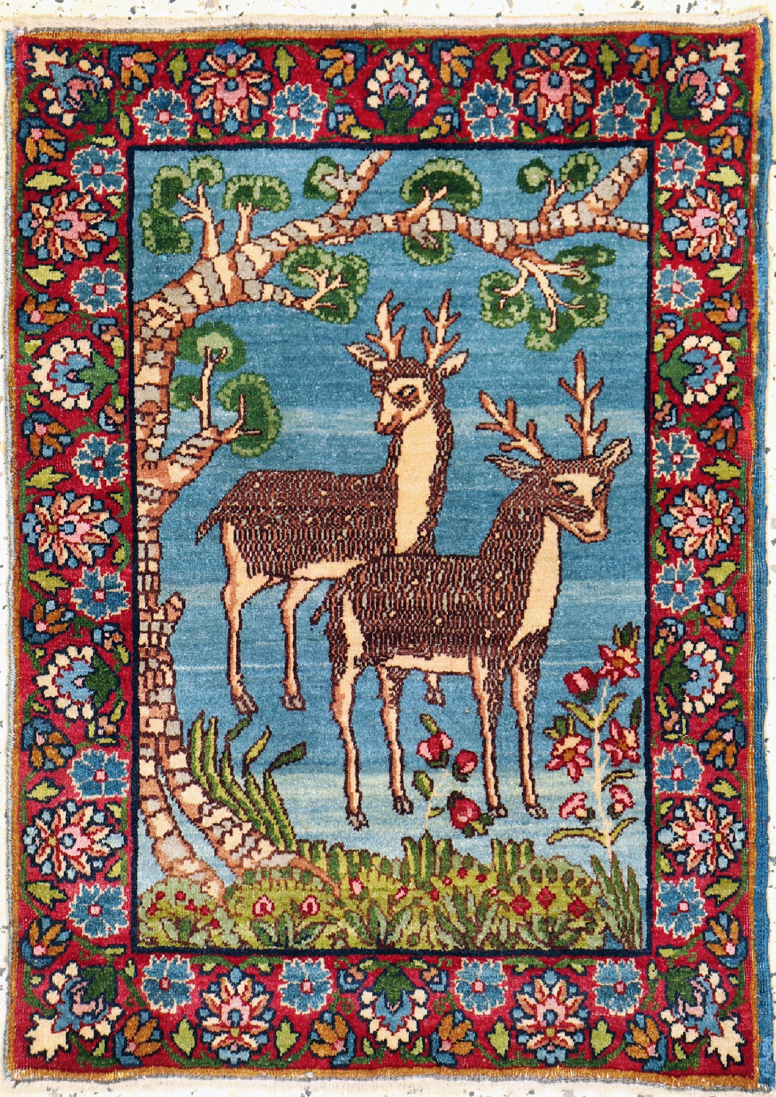 Kerman Lawar, Persien, um 1920/1930, Wolle auf Baumwolle, ca. 74 x 53 cm, EHZ: 1-2