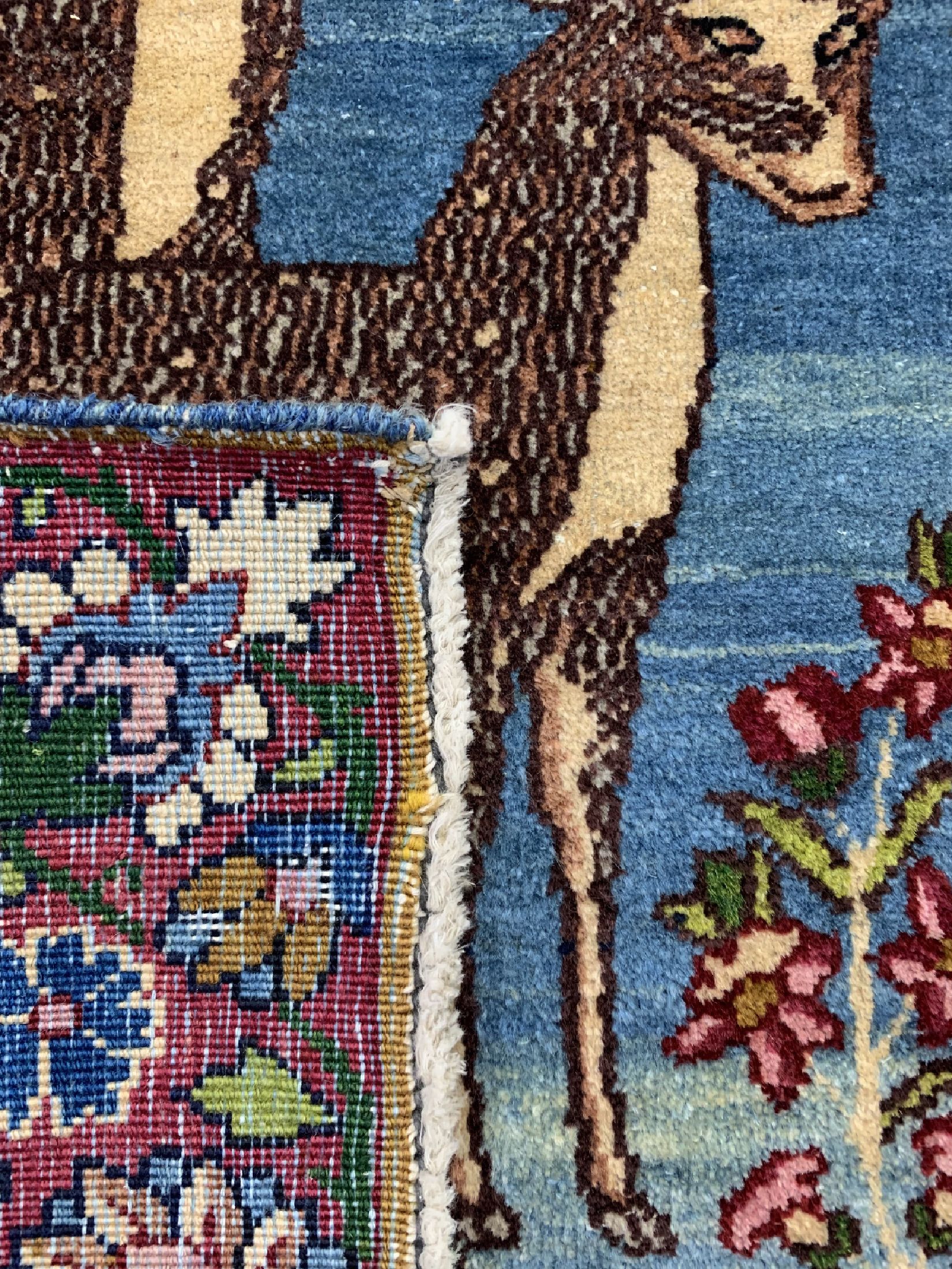 Detail c: Kerman Lawar, Persien, um 1920/1930, Wolle auf Baumwolle, ca. 74 x 53 cm, EHZ: 1-2