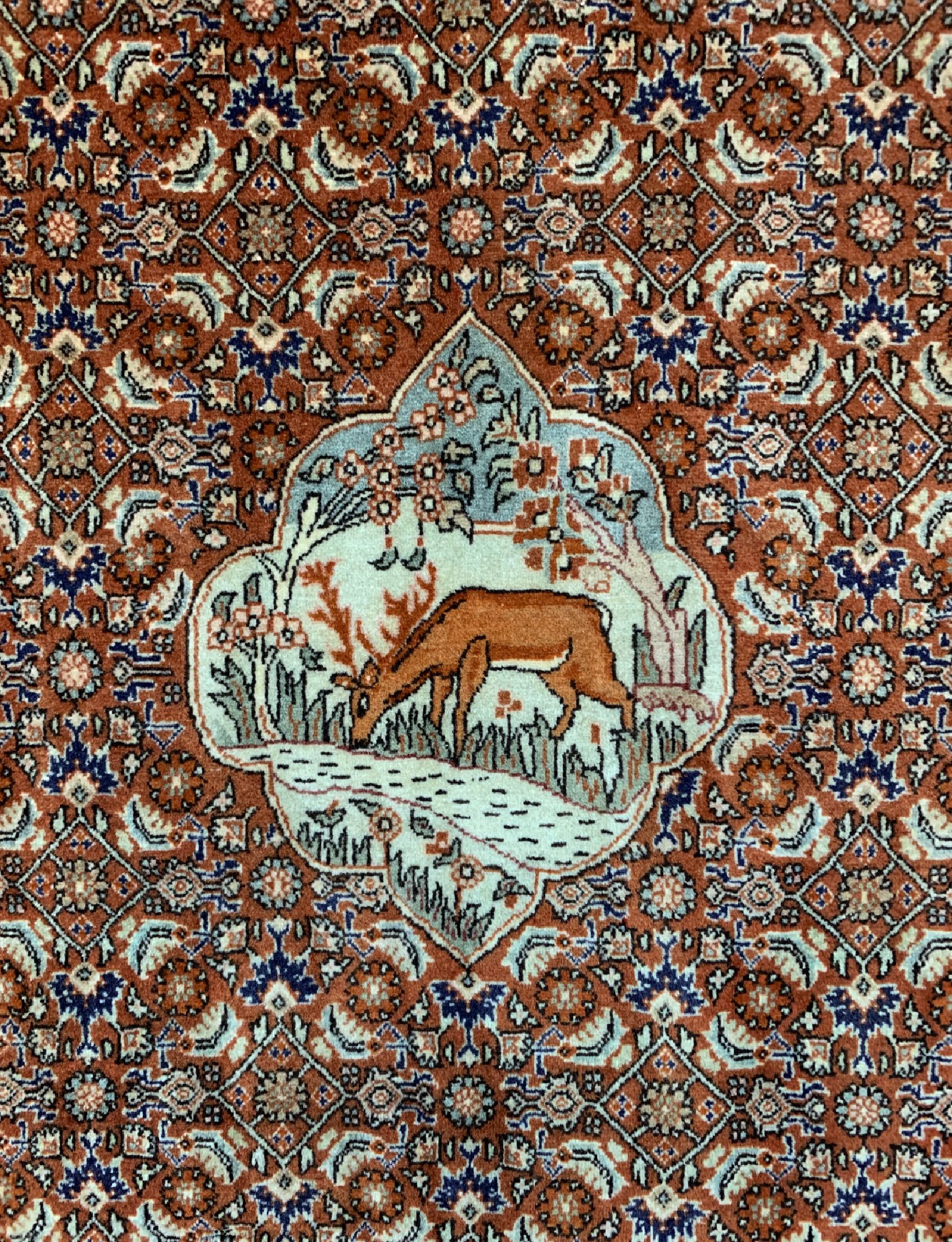 Detail a: 1 paar Bidjar Kork alt, Persien, um 1940/1950, Korkwolle auf Baumwolle, ca. 83 x 70 cm, EHZ: 1-2