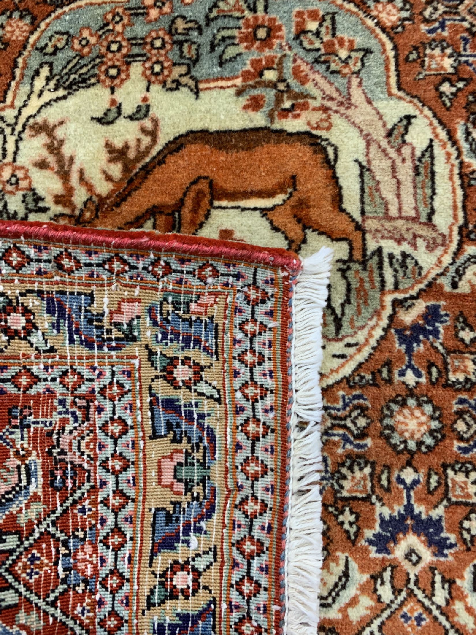Detail b: 1 paar Bidjar Kork alt, Persien, um 1940/1950, Korkwolle auf Baumwolle, ca. 83 x 70 cm, EHZ: 1-2