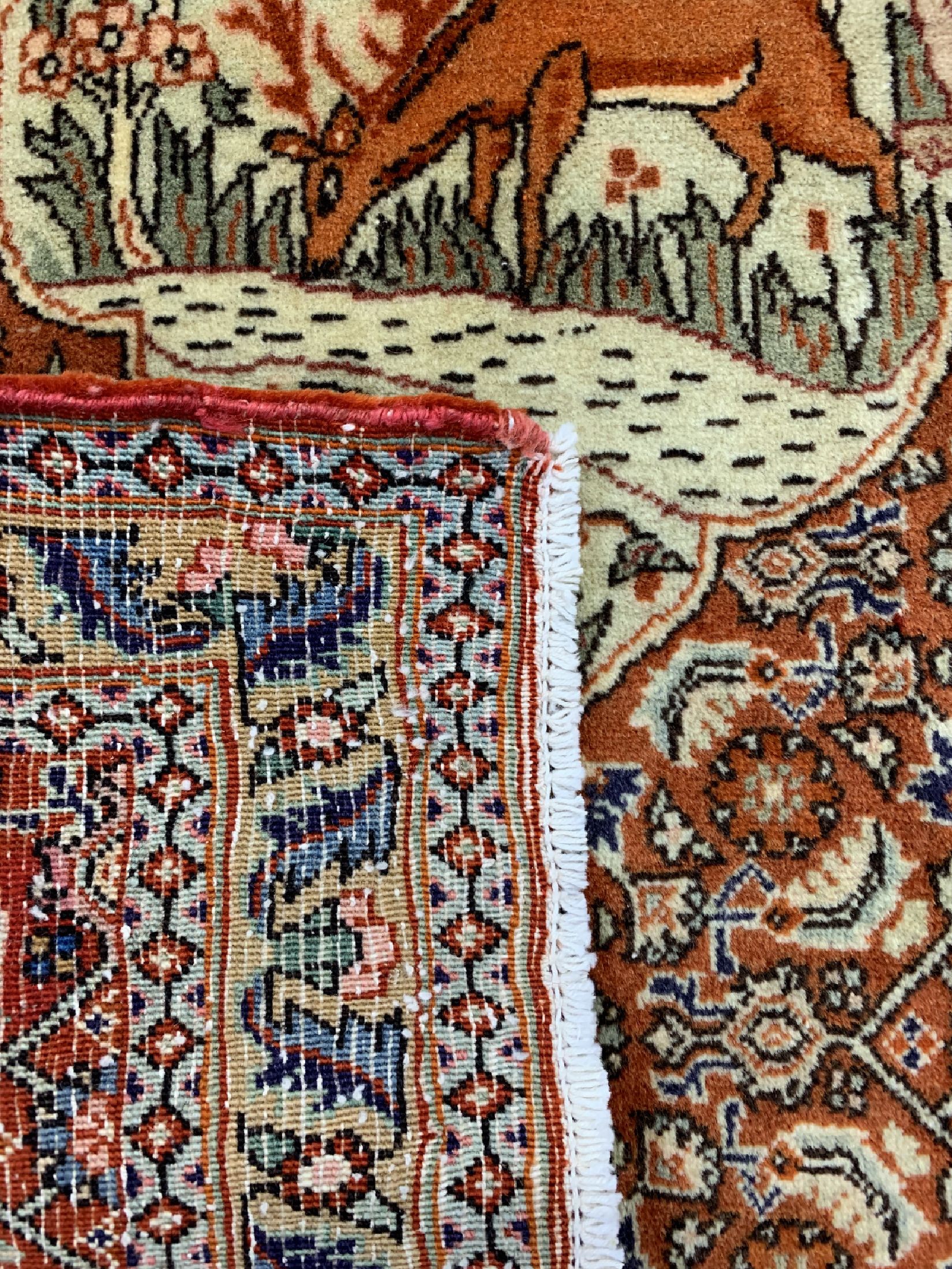 Detail d: 1 paar Bidjar Kork alt, Persien, um 1940/1950, Korkwolle auf Baumwolle, ca. 83 x 70 cm, EHZ: 1-2