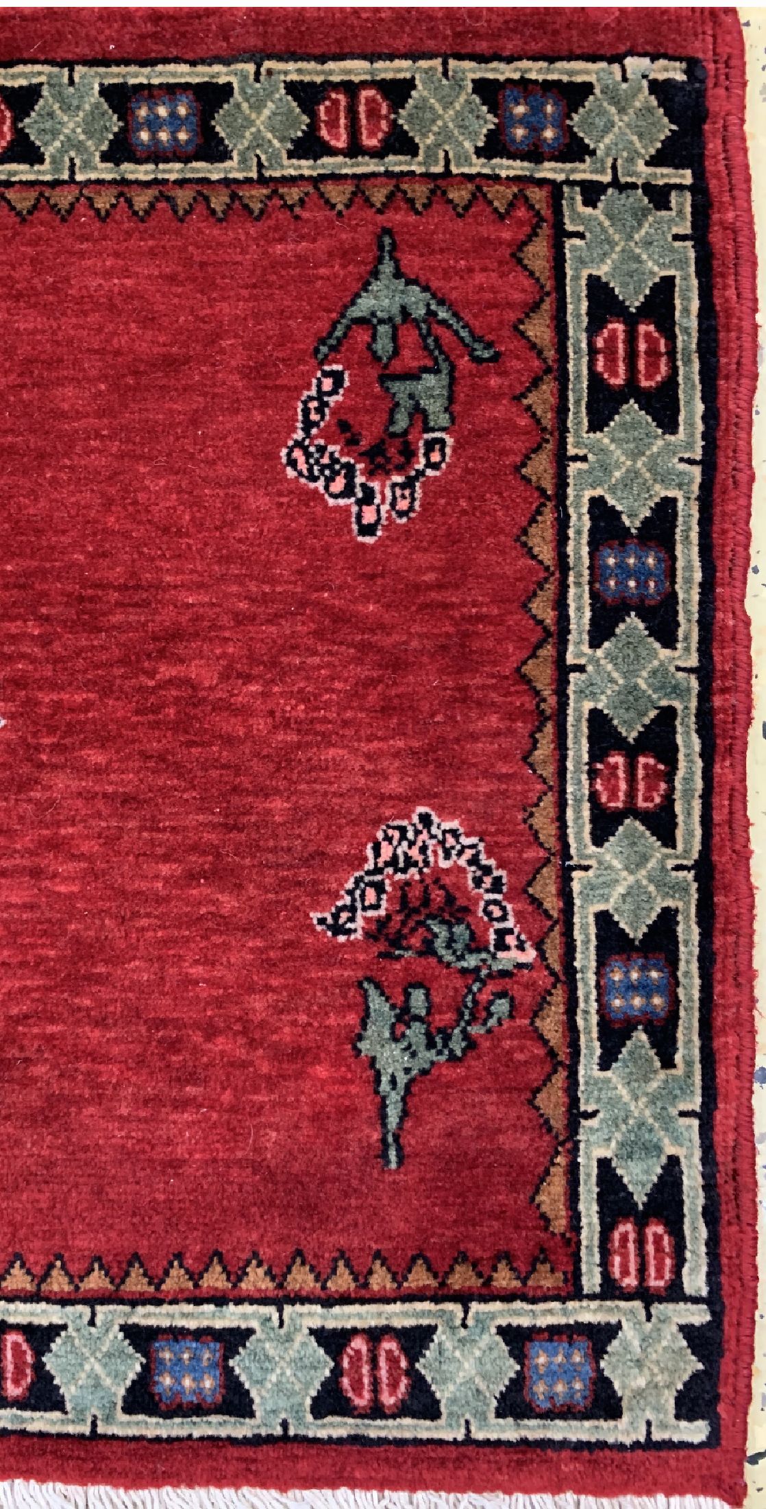 Detail a: Keschan Kork"Schiro Khorschid", Persien, um 1950, Korkwolle auf Baumwolle, ca. 49 x 87 cm, EHZ: 1-2