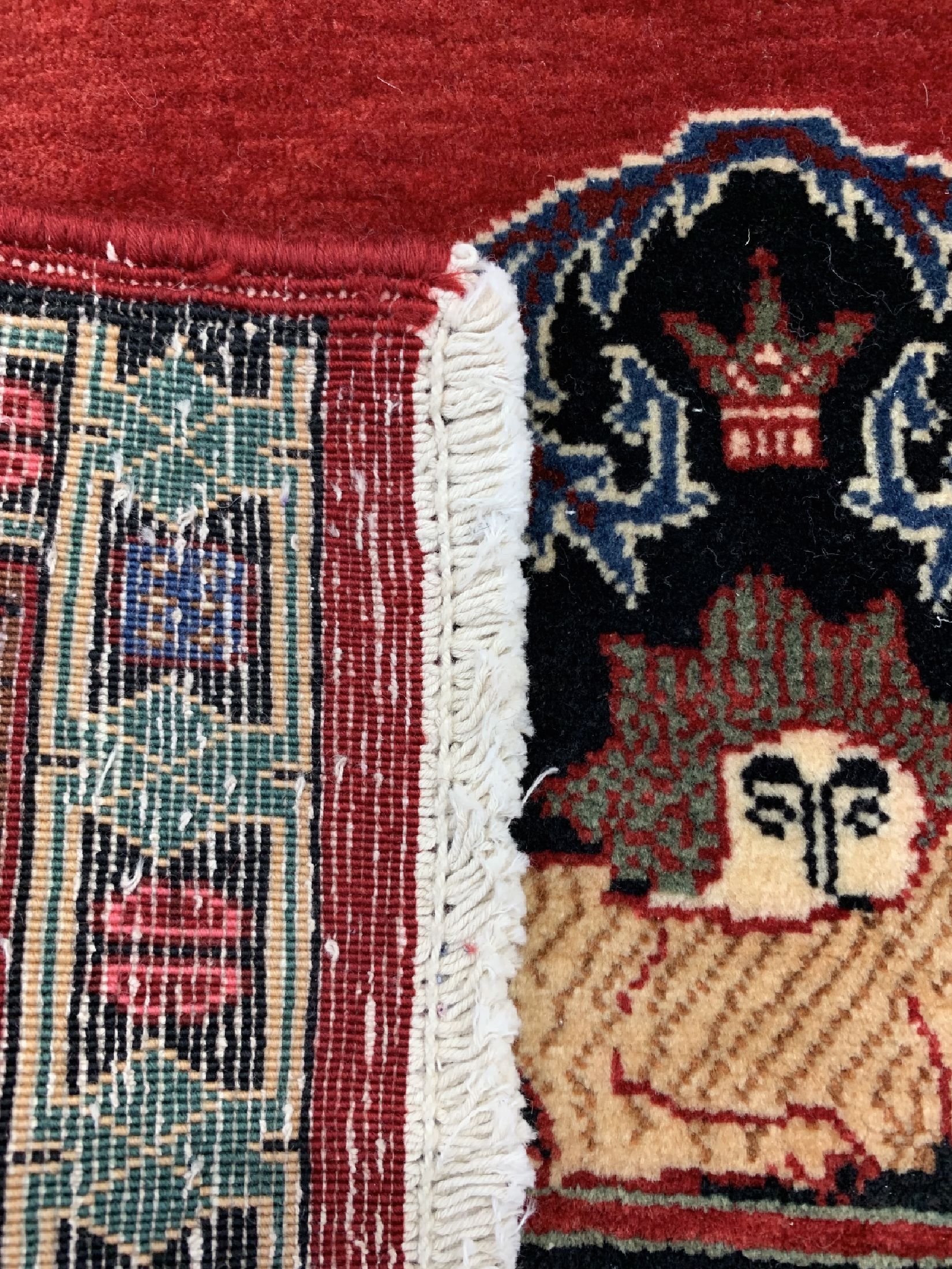 Detail c: Keschan Kork"Schiro Khorschid", Persien, um 1950, Korkwolle auf Baumwolle, ca. 49 x 87 cm, EHZ: 1-2