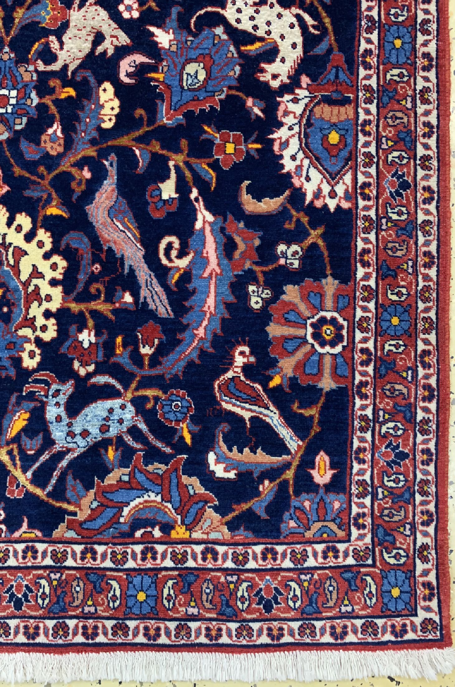 Detail a: Waramin Kork fein, Persien, um 1940/1950, Korkwolle auf Baumwolle, ca. 160 x 104 cm, EHZ: 1-2