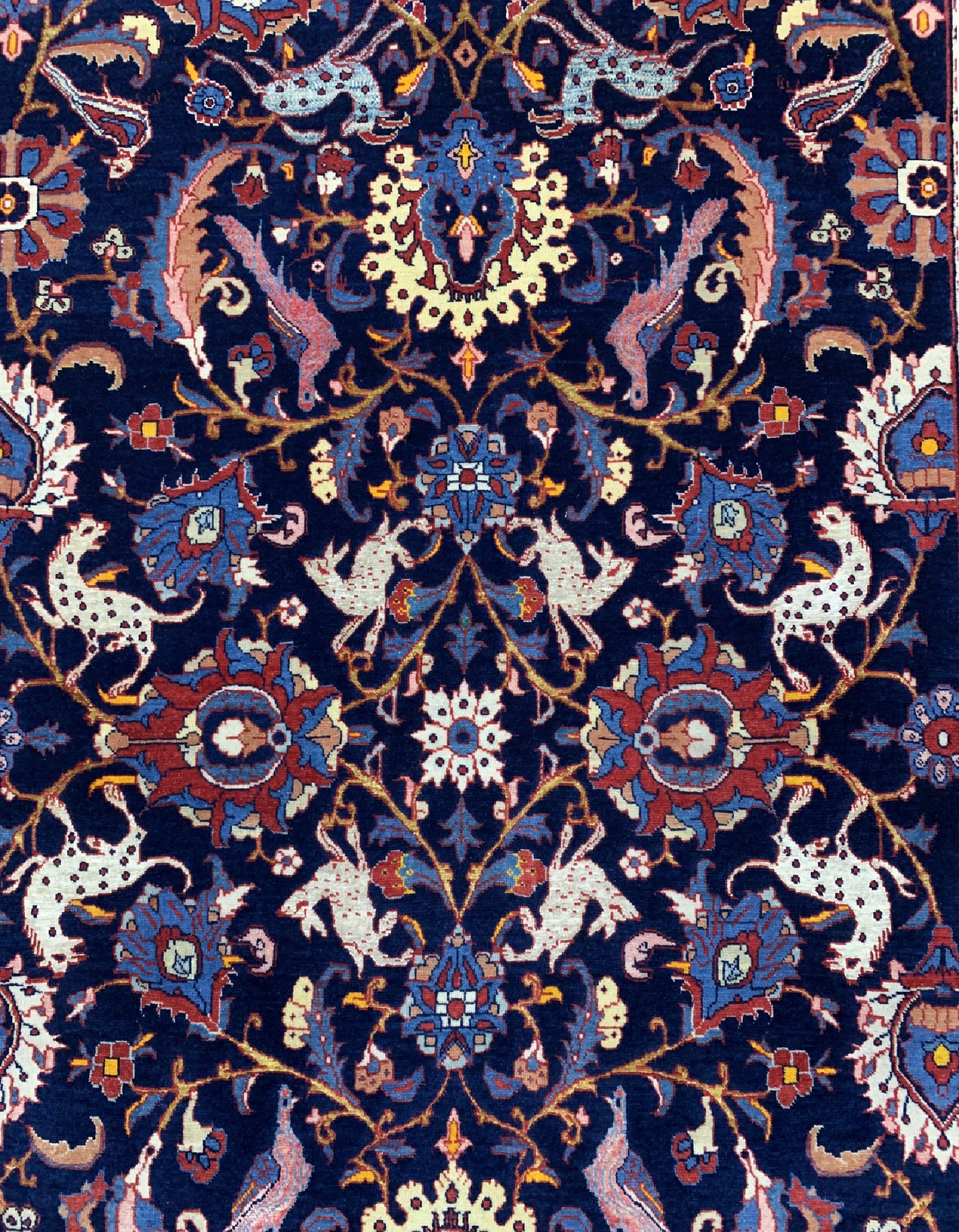 Detail c: Waramin Kork fein, Persien, um 1940/1950, Korkwolle auf Baumwolle, ca. 160 x 104 cm, EHZ: 1-2