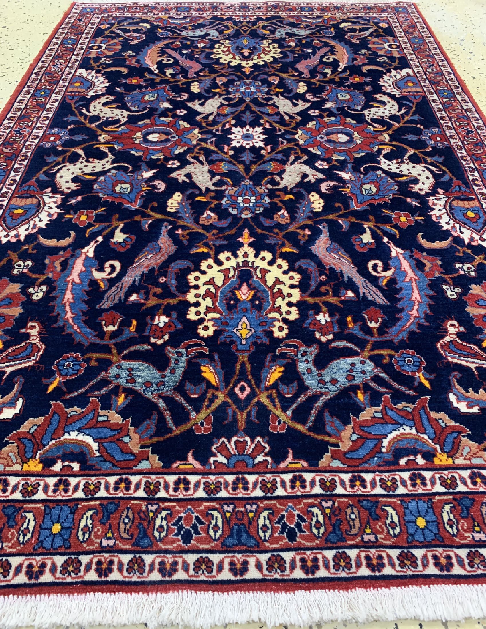 Detail d: Waramin Kork fein, Persien, um 1940/1950, Korkwolle auf Baumwolle, ca. 160 x 104 cm, EHZ: 1-2