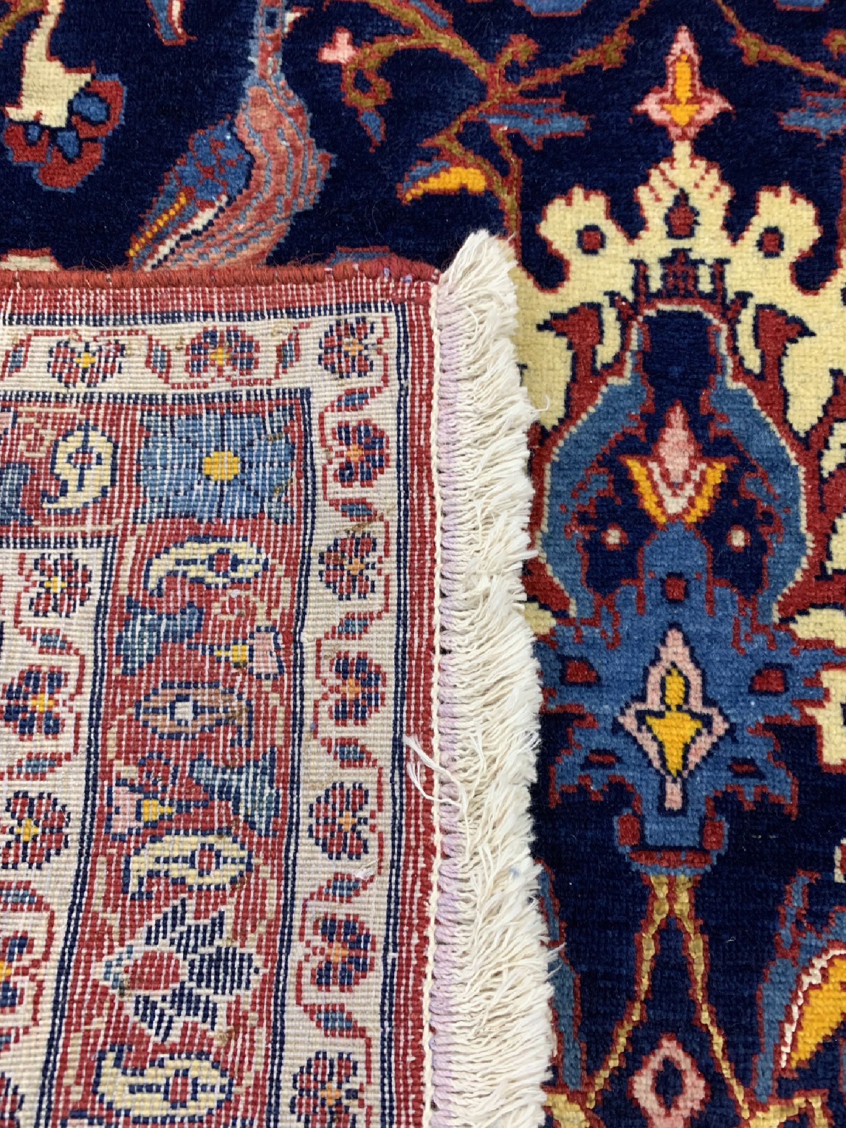 Detail e: Waramin Kork fein, Persien, um 1940/1950, Korkwolle auf Baumwolle, ca. 160 x 104 cm, EHZ: 1-2