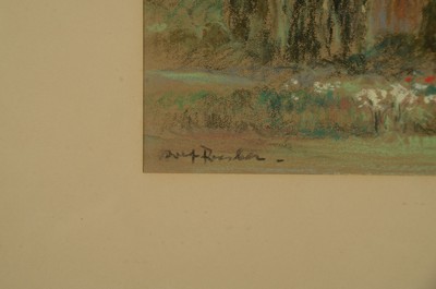26745408a - Adolf Presber, 1896 Ramscheid-1997 Wiesbaden, view over Wiesbaden, signed lower left, pastel/cardboard, framed under PP and glass, 54x70 cm