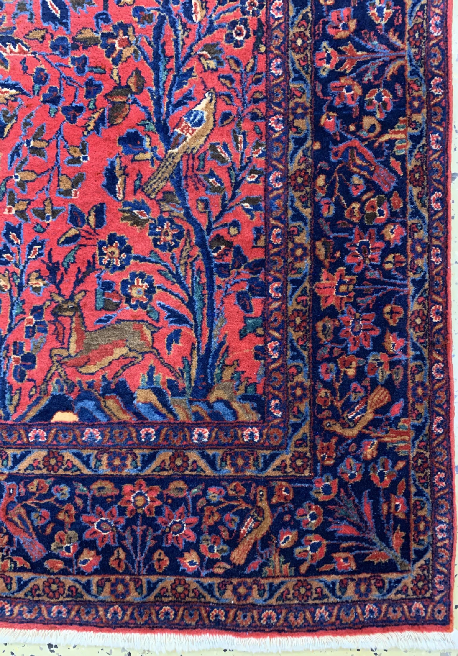 Detail a: Us Re-Import Keschan antik, Persien, um 1900, Korkwolle auf Baumwolle, ca. 202 x 130 cm, EHZ: 1-2