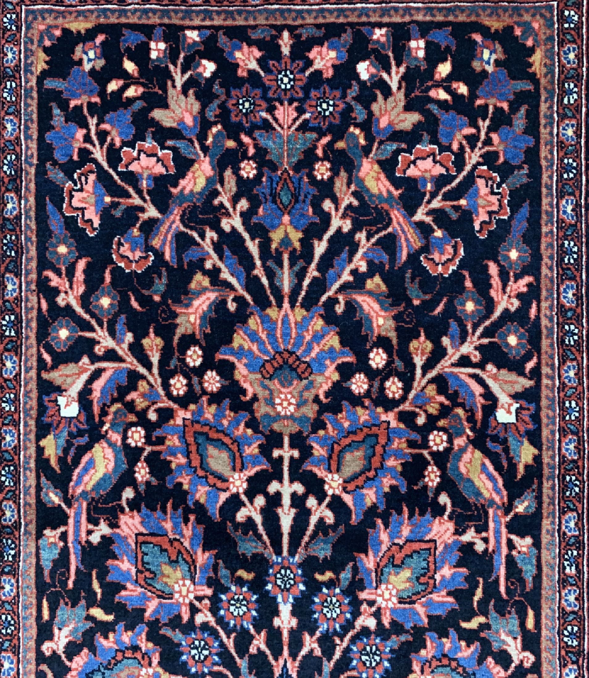 Detail b: Sarogh"Ghiasabad"Kork fein, Persien, signiert & datiert 1359(1981), Korkwolle auf Baumwolle, ca. 120 x 70 cm, EHZ: 1-2