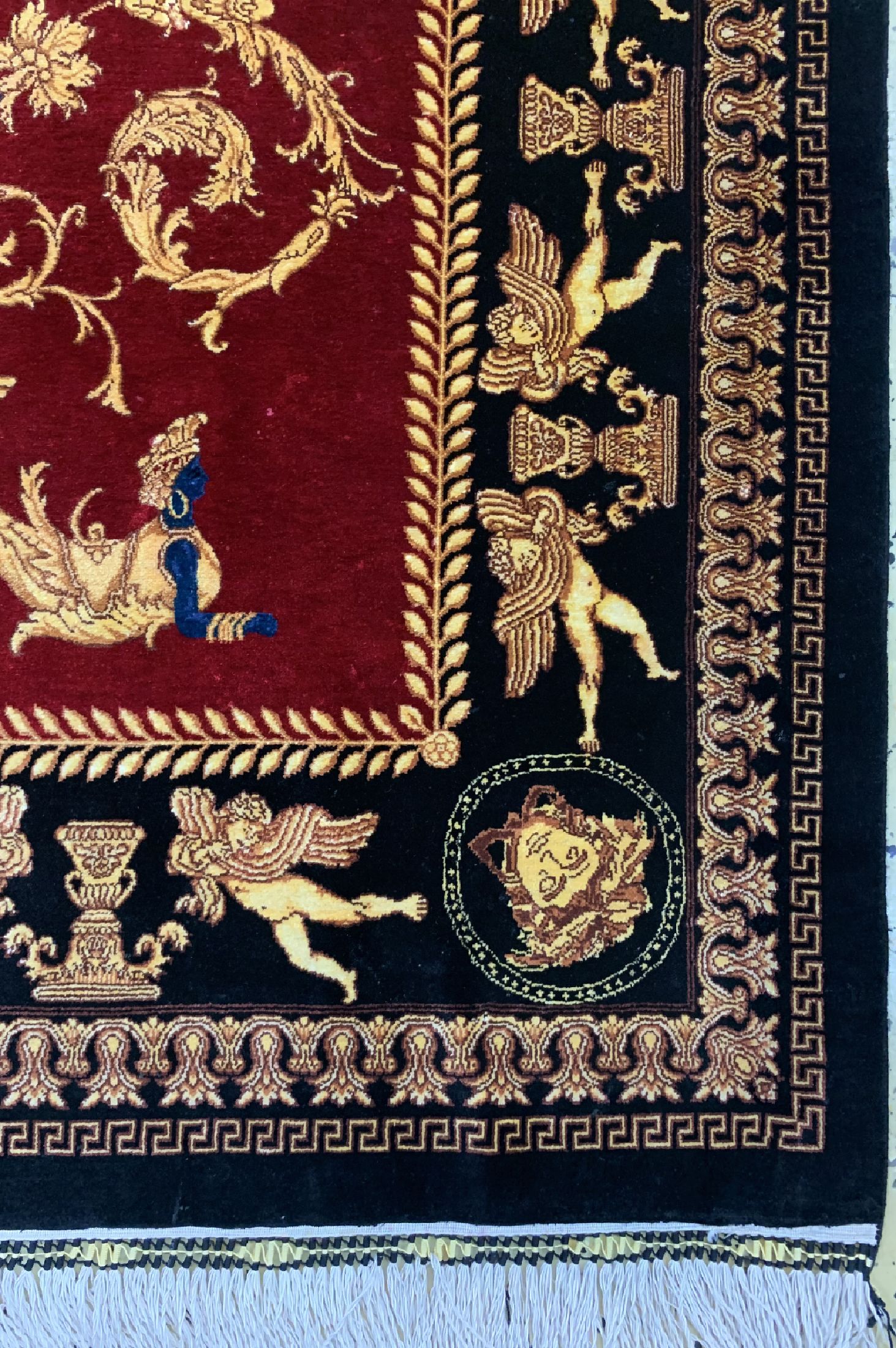 Detail a: Ghom Seide Sehr fein"Medusen Kopf", Persien, signiert(Reza Rashtizadeh), ca. 50 Jahre, reine Naturseide, ca. 165 x 100 cm, ca. 1 Mio Kn/qm, ...