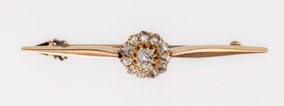 Image 26745543 - 14 kt Gold Diamant-Brosche, um 1890