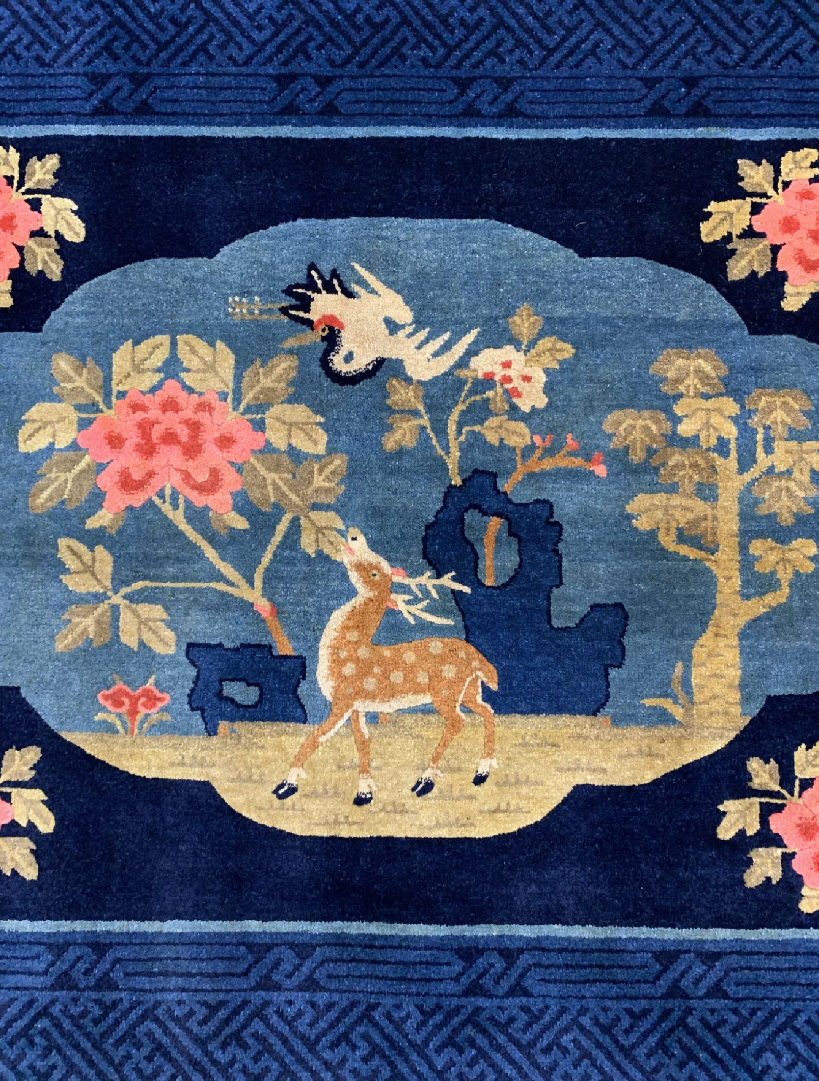 Detail b: Antiker Pao Tow, China, um 1900, Wolle auf Baumwolle, ca. 130 x 205 cm, EHZ: 1-2