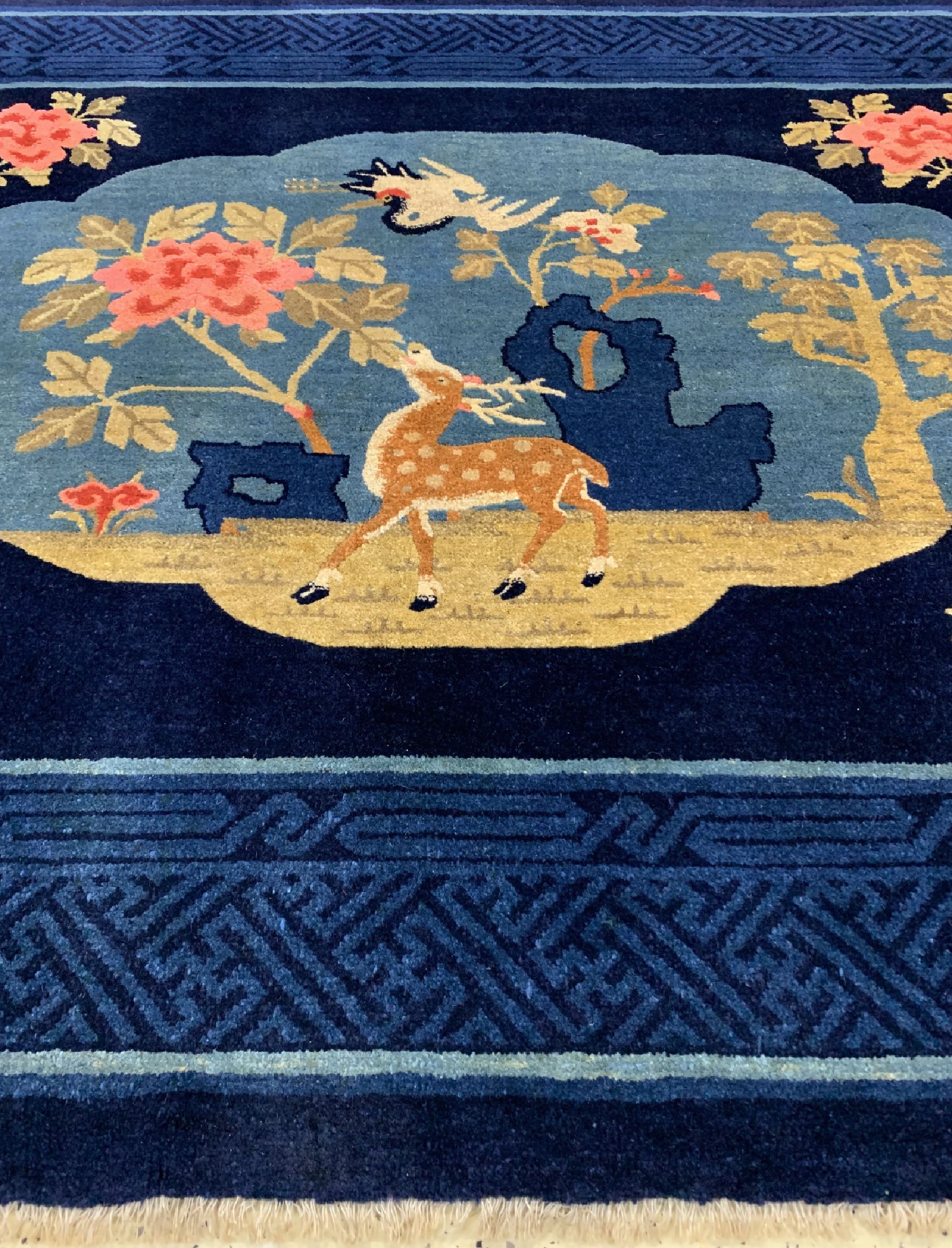 Detail d: Antiker Pao Tow, China, um 1900, Wolle auf Baumwolle, ca. 130 x 205 cm, EHZ: 1-2