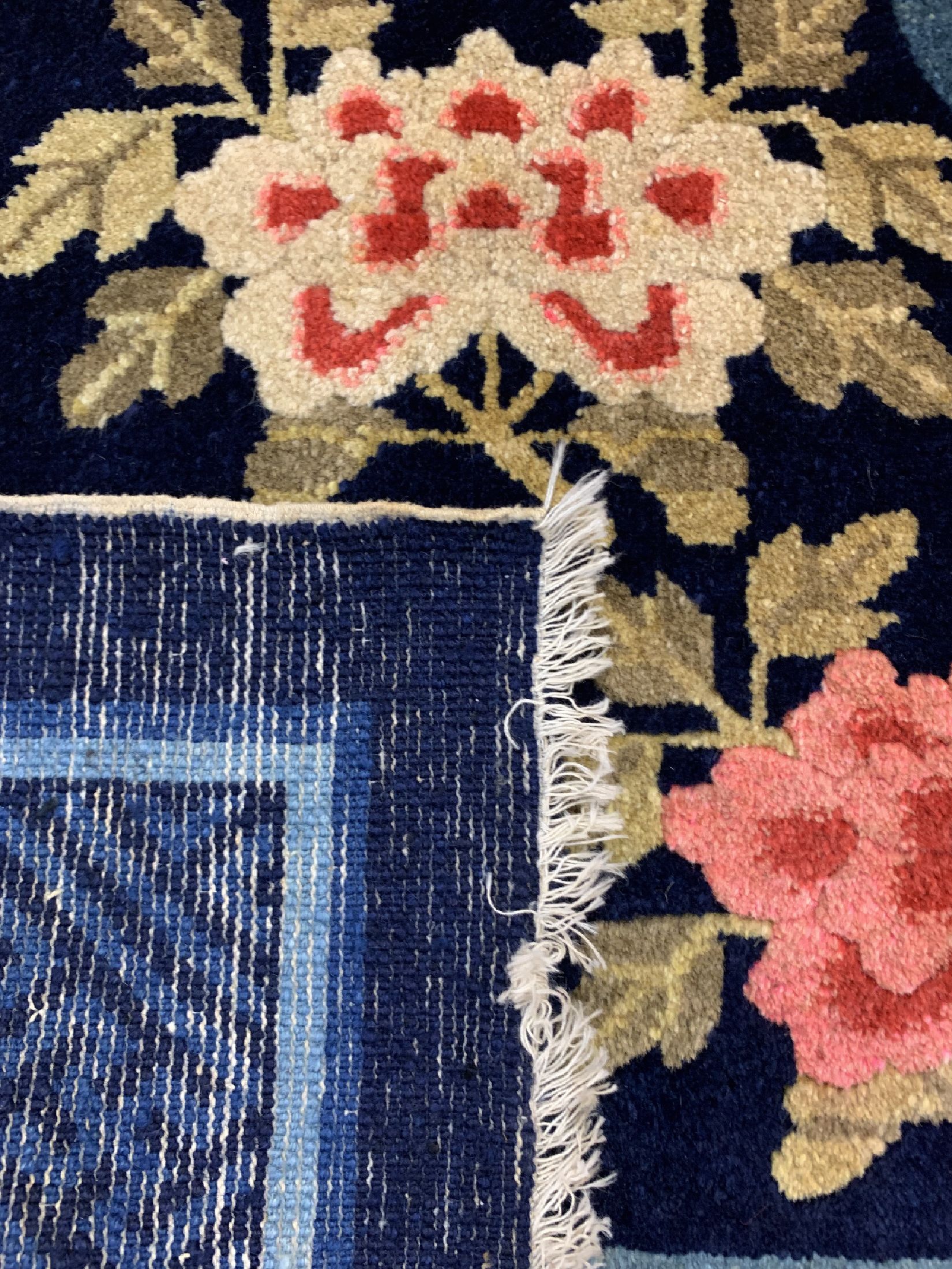Detail e: Antiker Pao Tow, China, um 1900, Wolle auf Baumwolle, ca. 130 x 205 cm, EHZ: 1-2