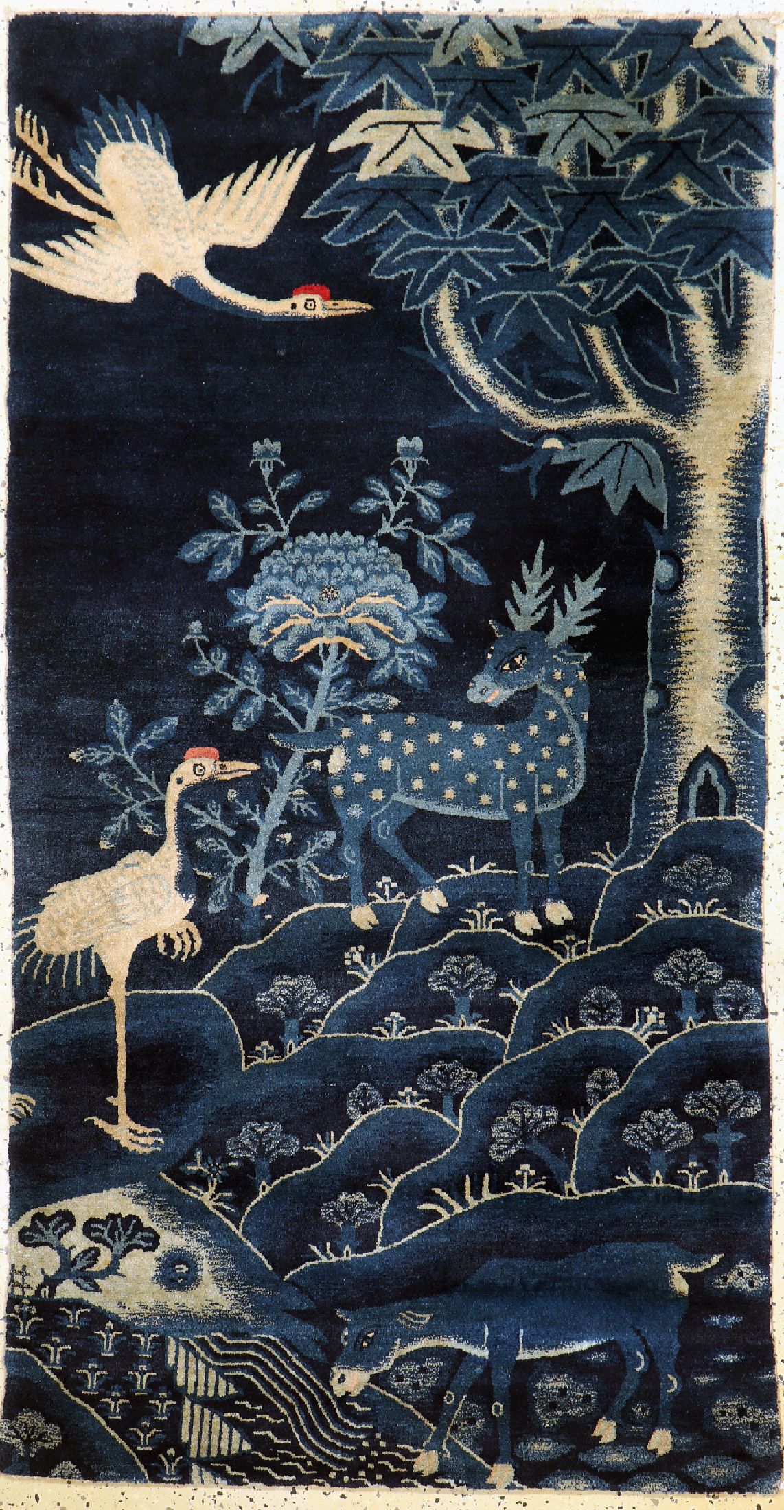 Antiker Pao Tow, China, um 1900, Wolle auf Baumwolle, ca. 180 x 96 cm, EHZ: 1-2