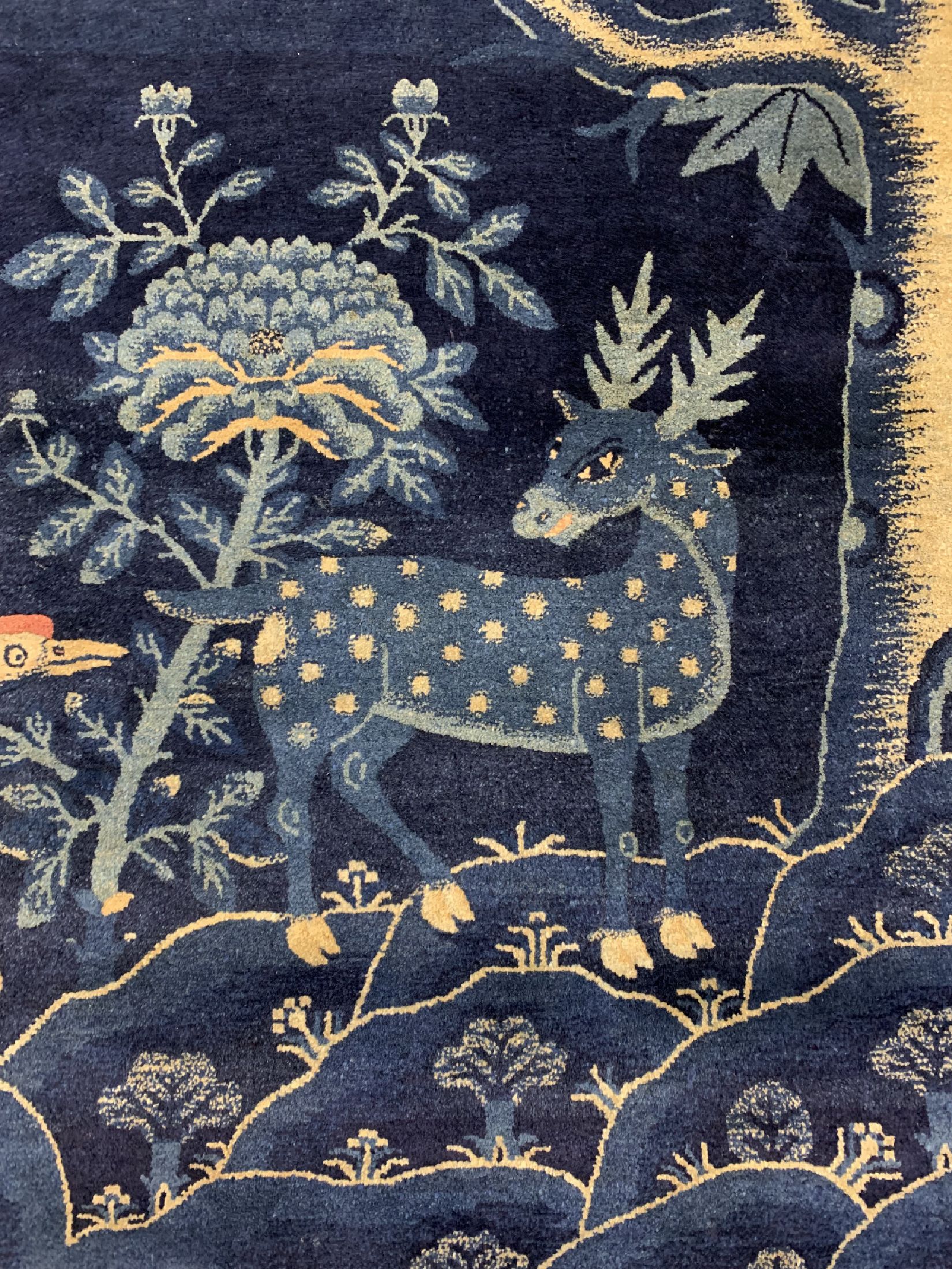 Detail c: Antiker Pao Tow, China, um 1900, Wolle auf Baumwolle, ca. 180 x 96 cm, EHZ: 1-2