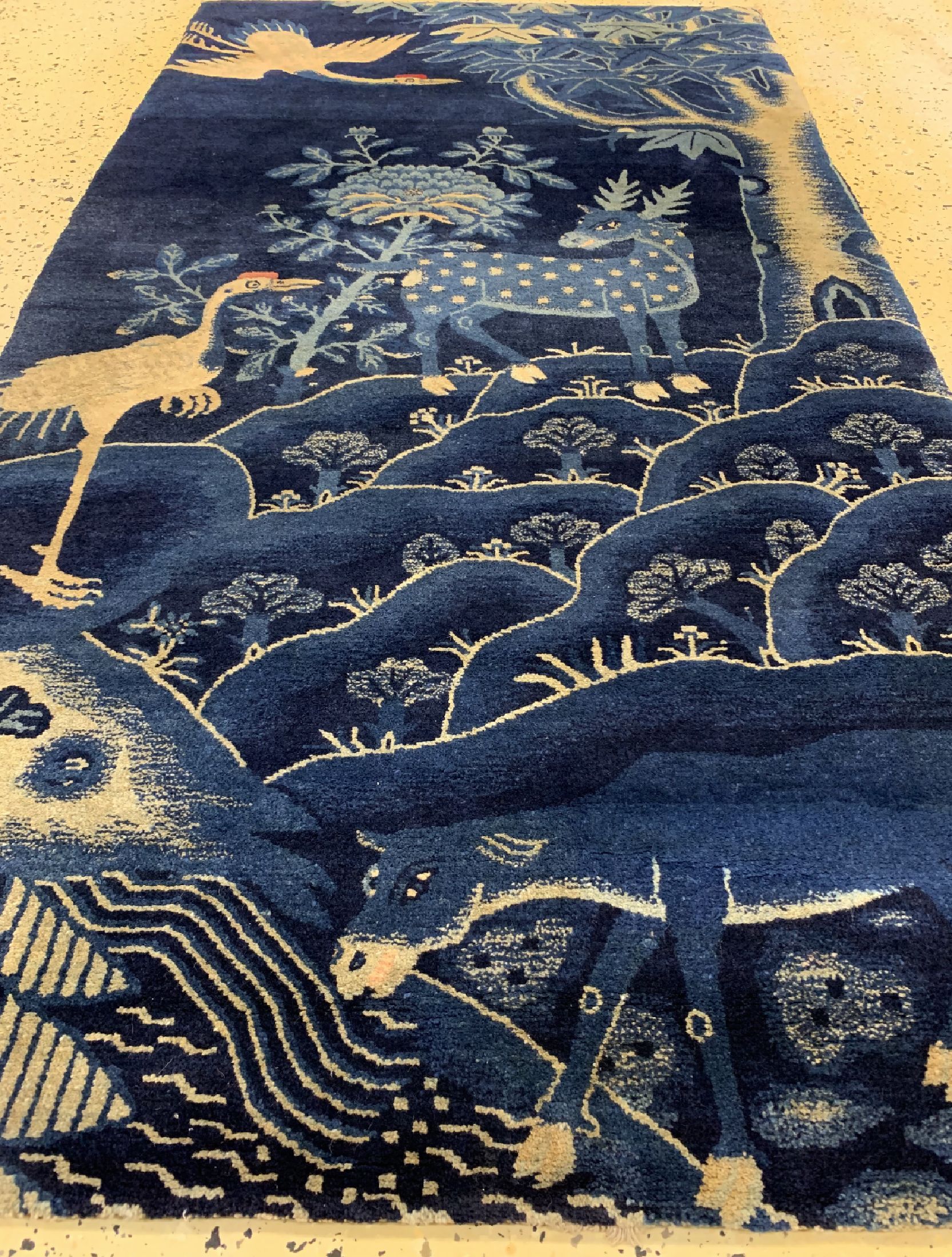 Detail e: Antiker Pao Tow, China, um 1900, Wolle auf Baumwolle, ca. 180 x 96 cm, EHZ: 1-2