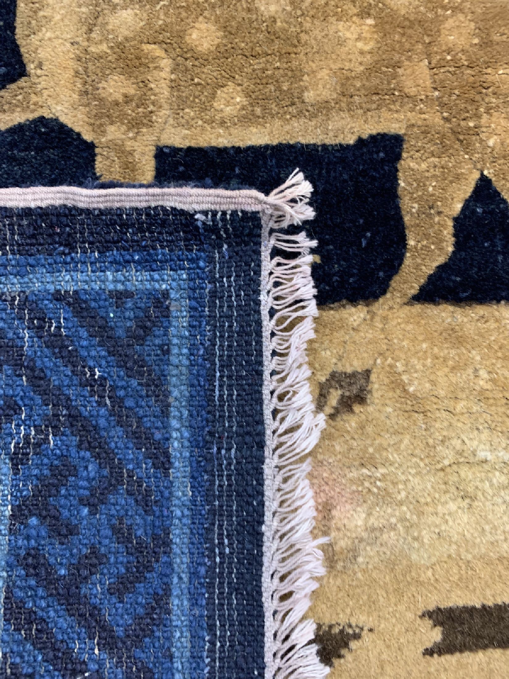 Detail d: Antiker Pao Tow, China, um 1900, Wolle auf Baumwolle, ca. 154 x 77 cm, EHZ: 2, (fachmänisch restauriert)