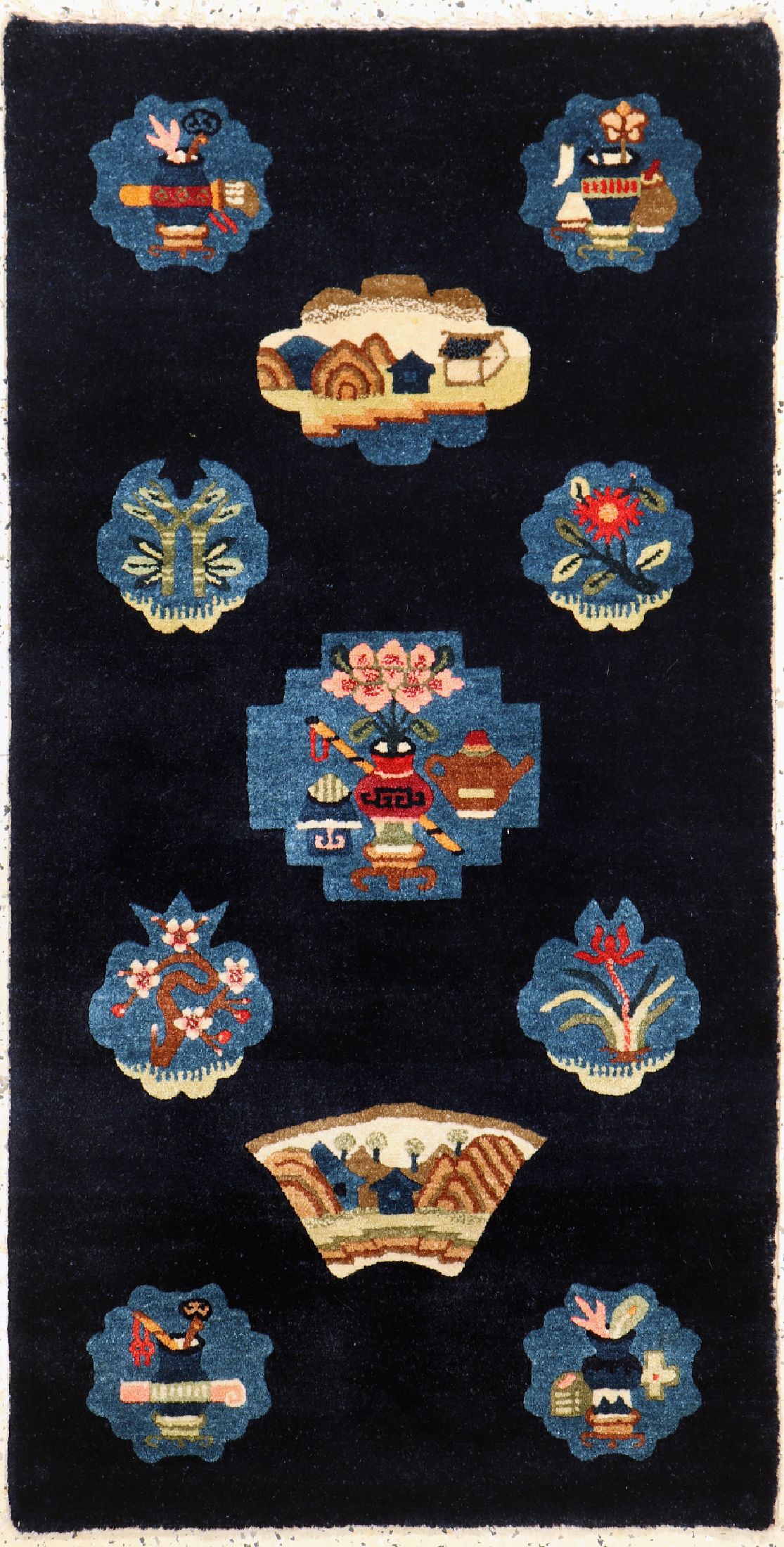 Antiker Pao Tow, China, um 1900, Wolle auf Baumwolle, ca. 133 x 69 cm, EHZ: 1-2