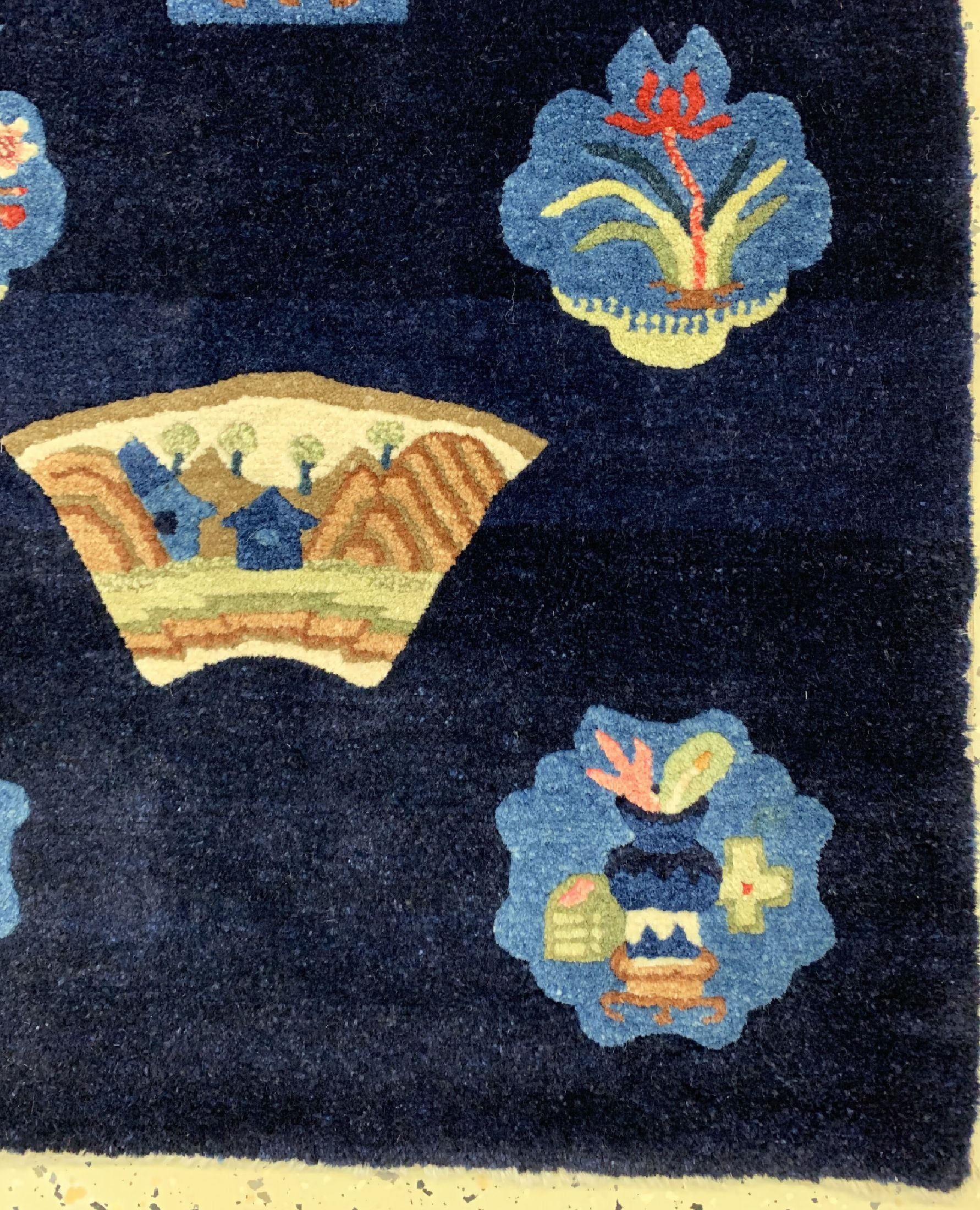 Detail a: Antiker Pao Tow, China, um 1900, Wolle auf Baumwolle, ca. 133 x 69 cm, EHZ: 1-2