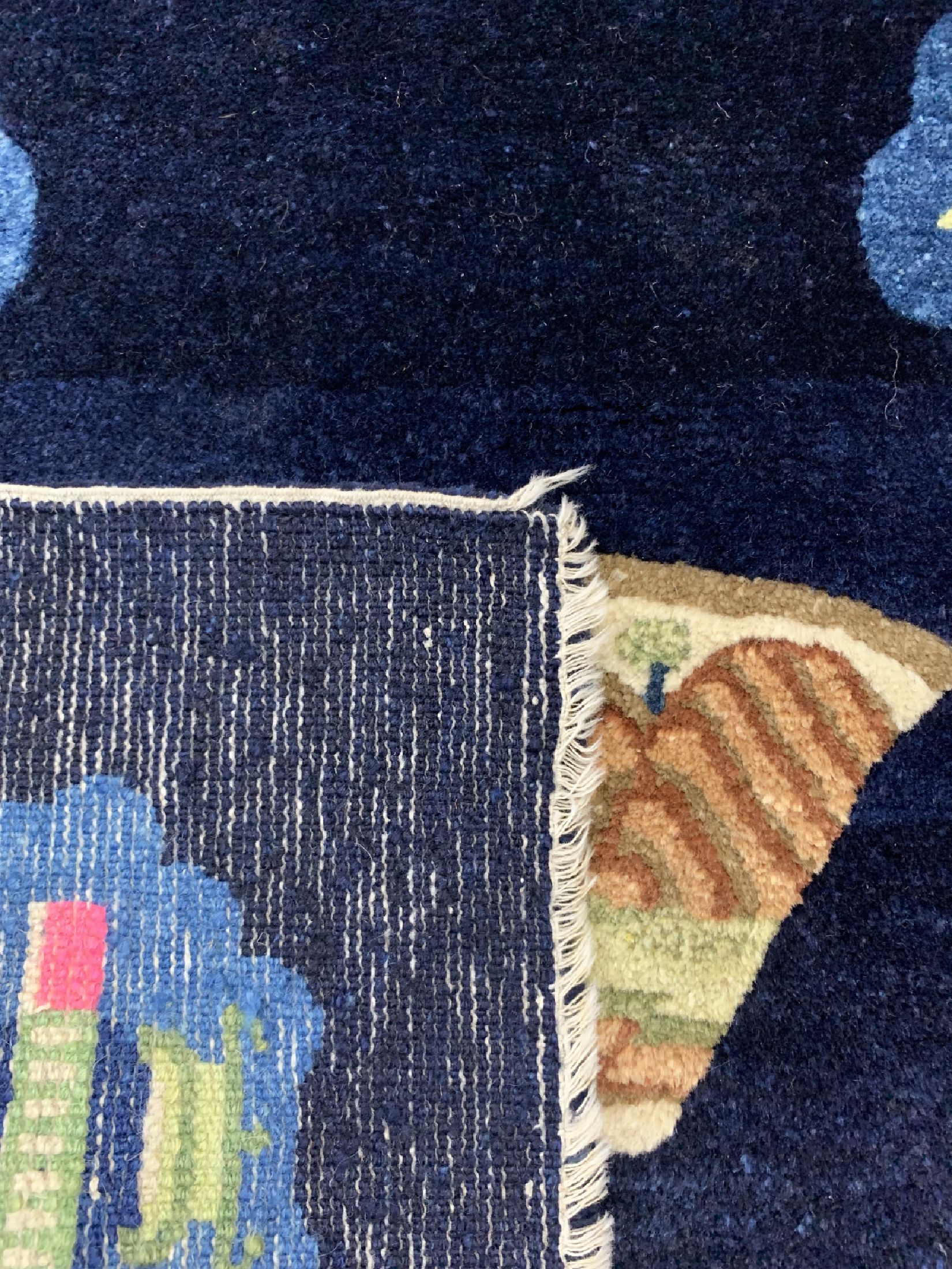 Detail e: Antiker Pao Tow, China, um 1900, Wolle auf Baumwolle, ca. 133 x 69 cm, EHZ: 1-2