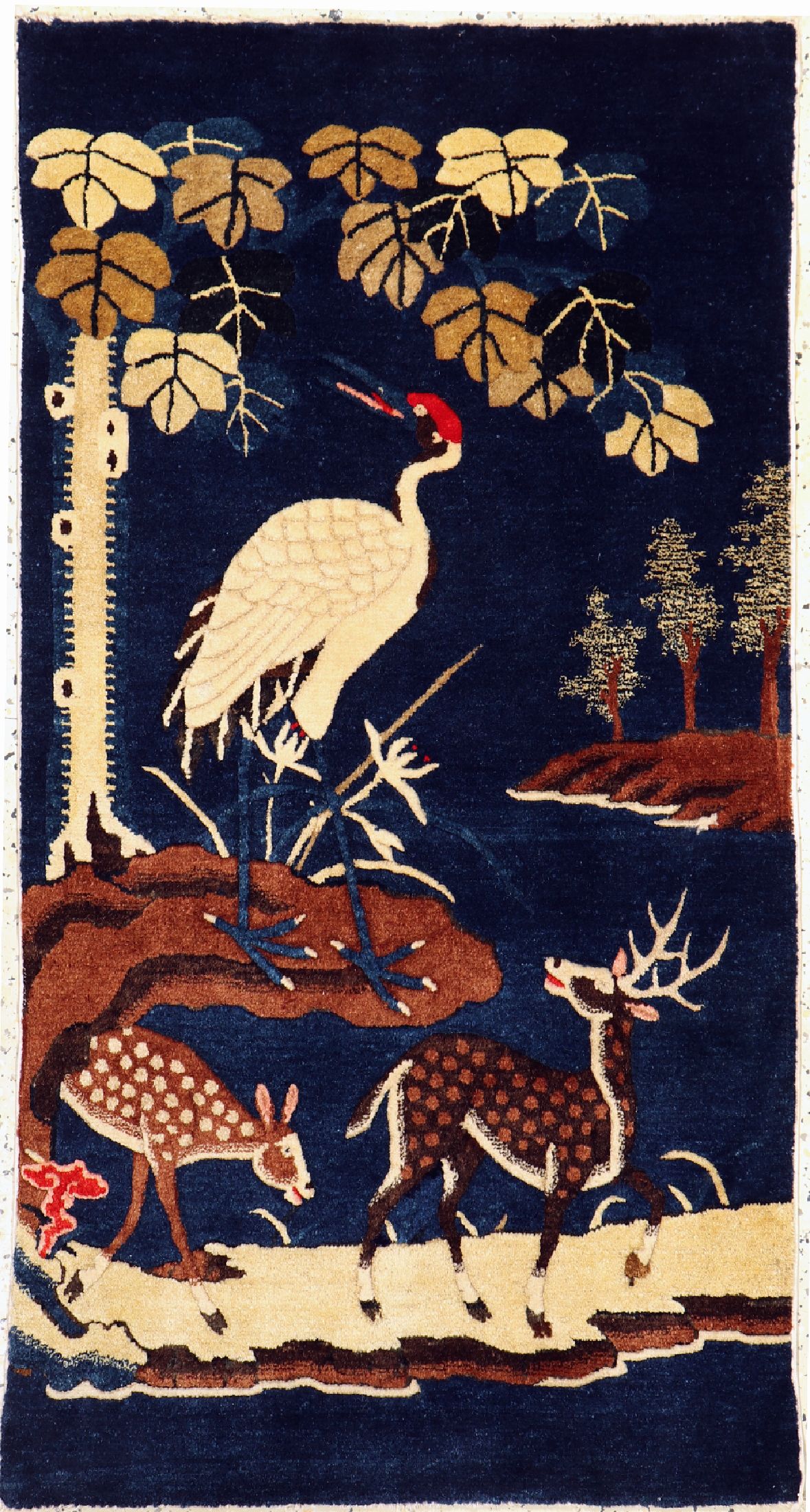 Antiker Pao Tow, China, um 1900, Wolle auf Baumwolle, ca. 130 x 68 cm, EHZ: 1-2