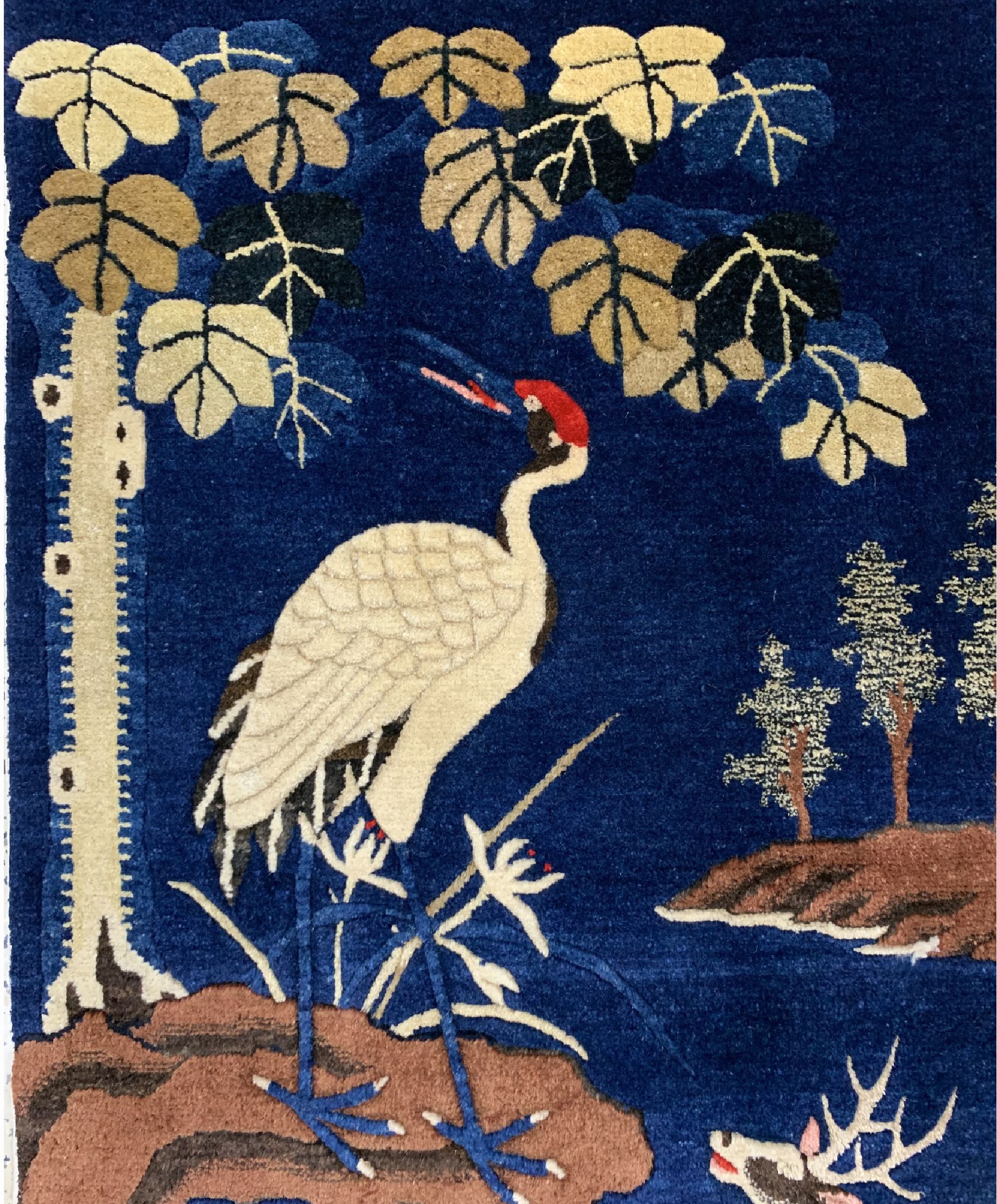 Detail b: Antiker Pao Tow, China, um 1900, Wolle auf Baumwolle, ca. 130 x 68 cm, EHZ: 1-2