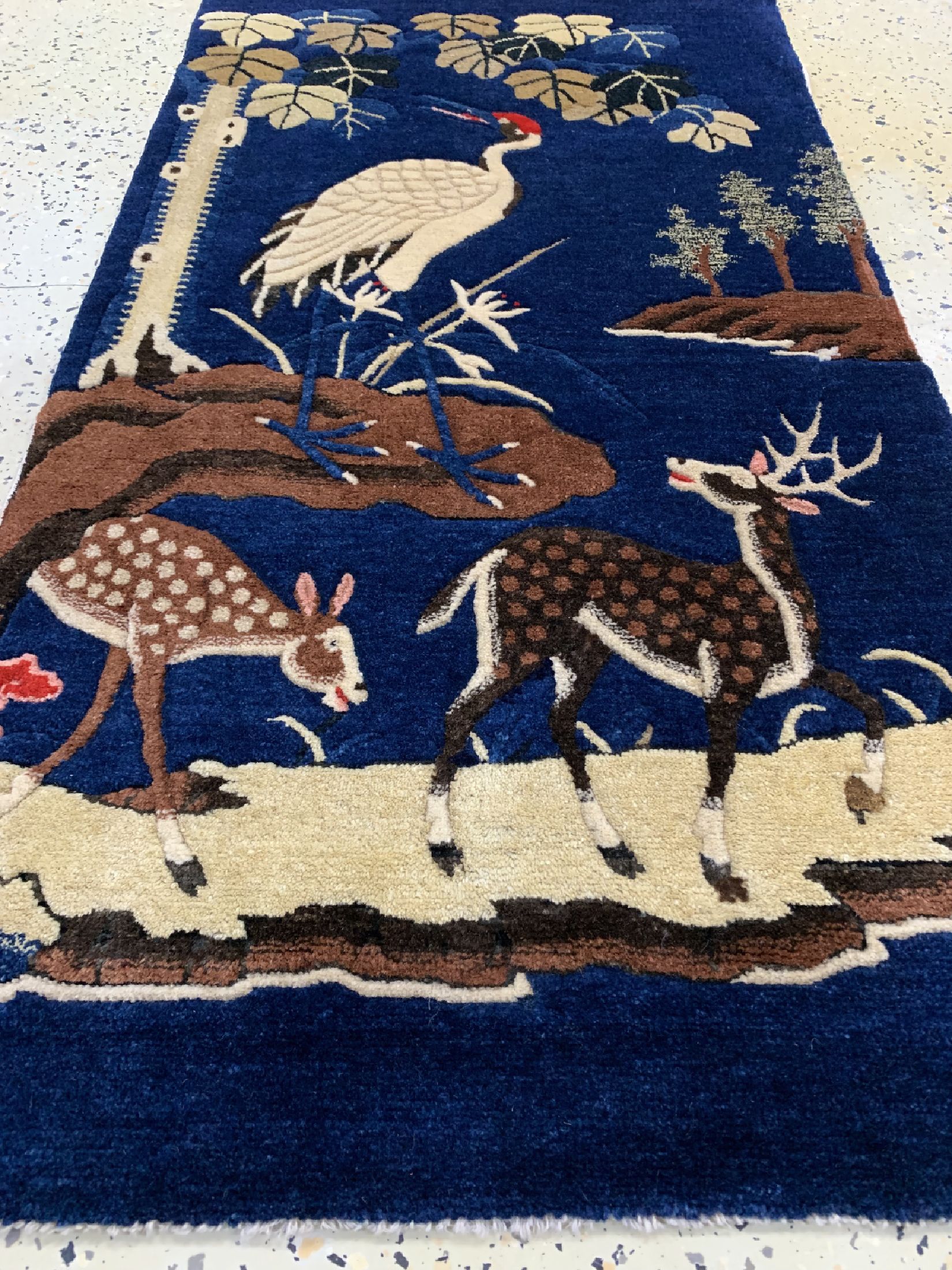 Detail c: Antiker Pao Tow, China, um 1900, Wolle auf Baumwolle, ca. 130 x 68 cm, EHZ: 1-2